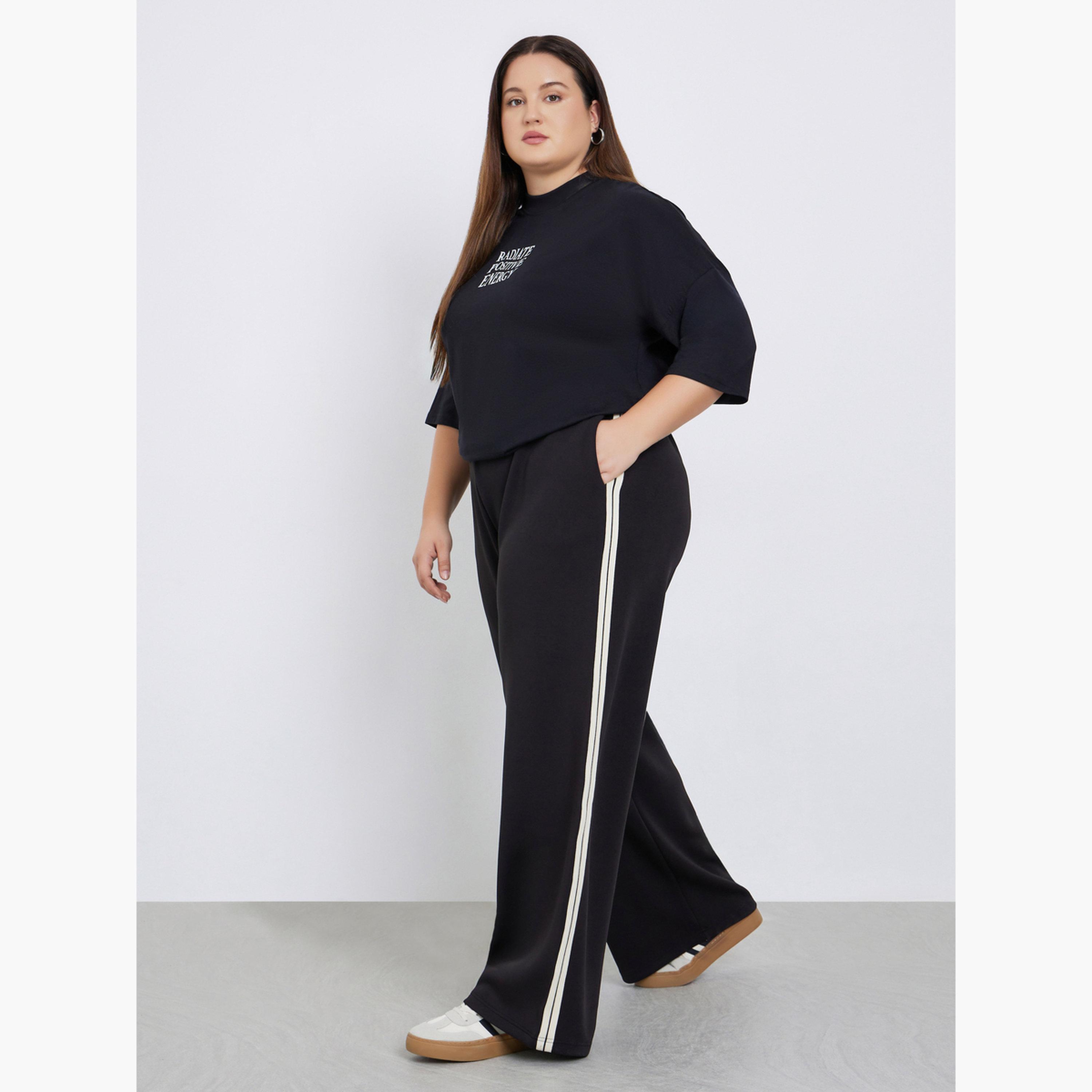 Styli Women Plus Size Wide Leg Joggers with Side Stripe-women-clothing-bottoms-joggers-image-2
