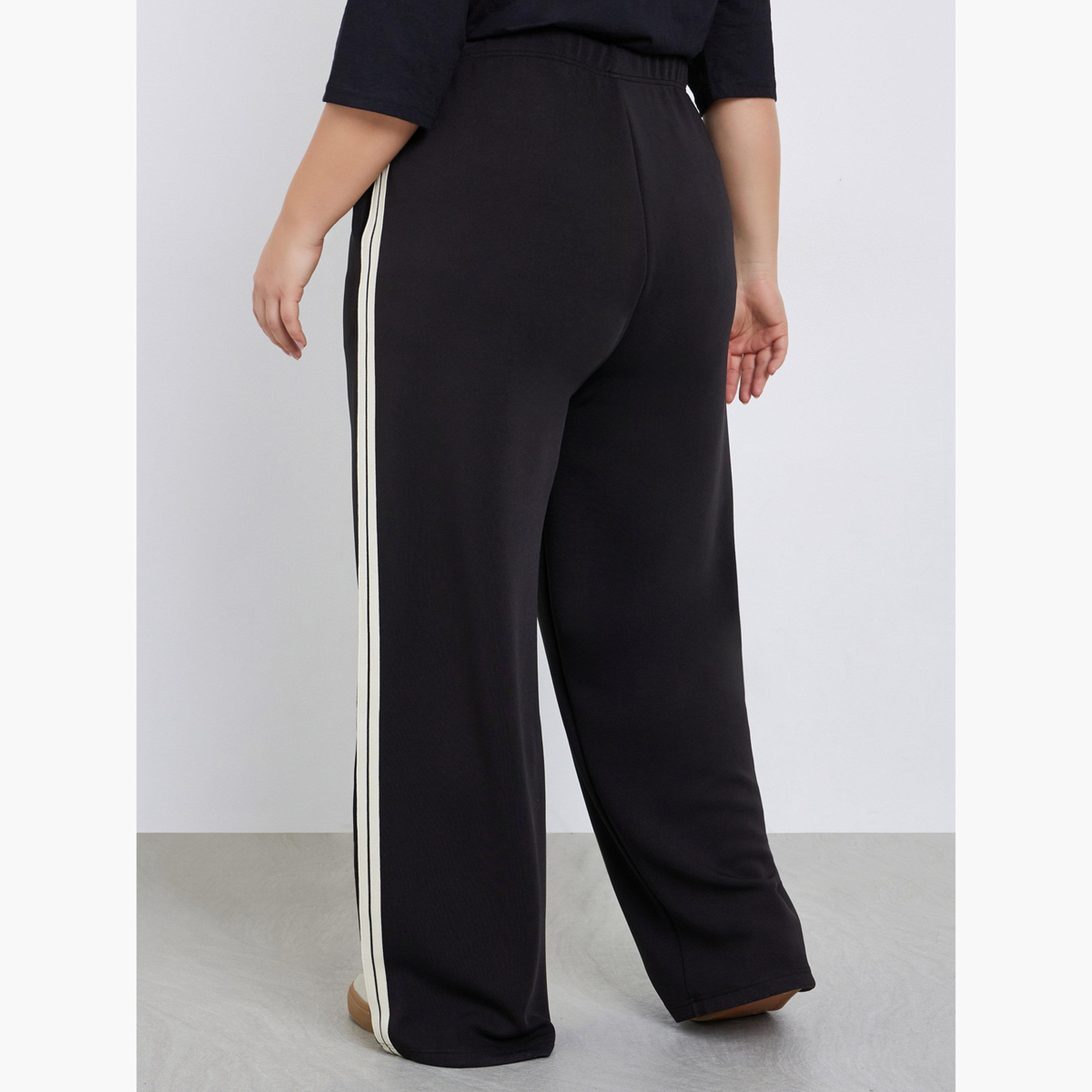 Styli Women Plus Size Wide Leg Joggers with Side Stripe-women-clothing-bottoms-joggers-image-4