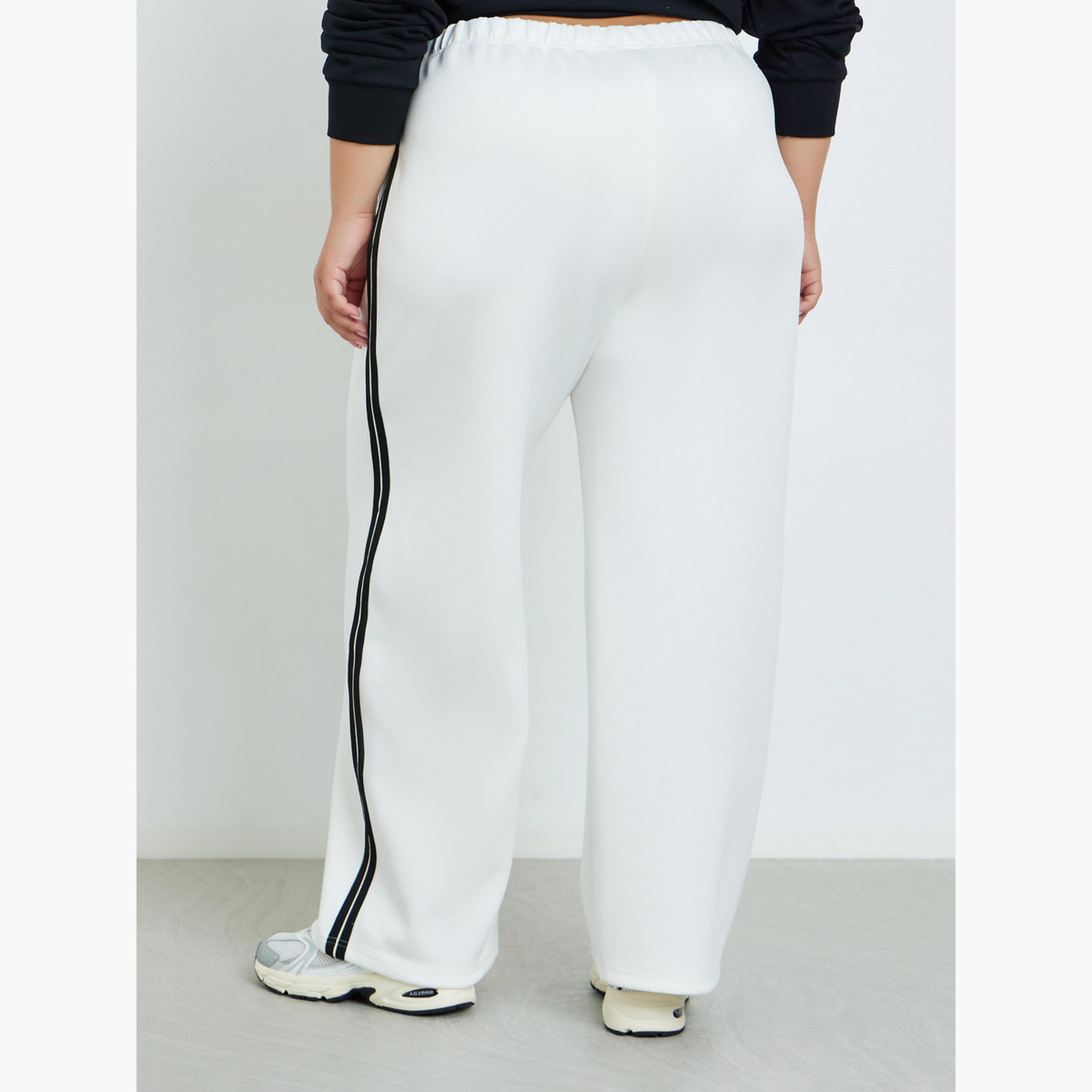 Styli Women Plus Size Off White Relaxed Fit Joggers-women-clothing-bottoms-joggers-image-4
