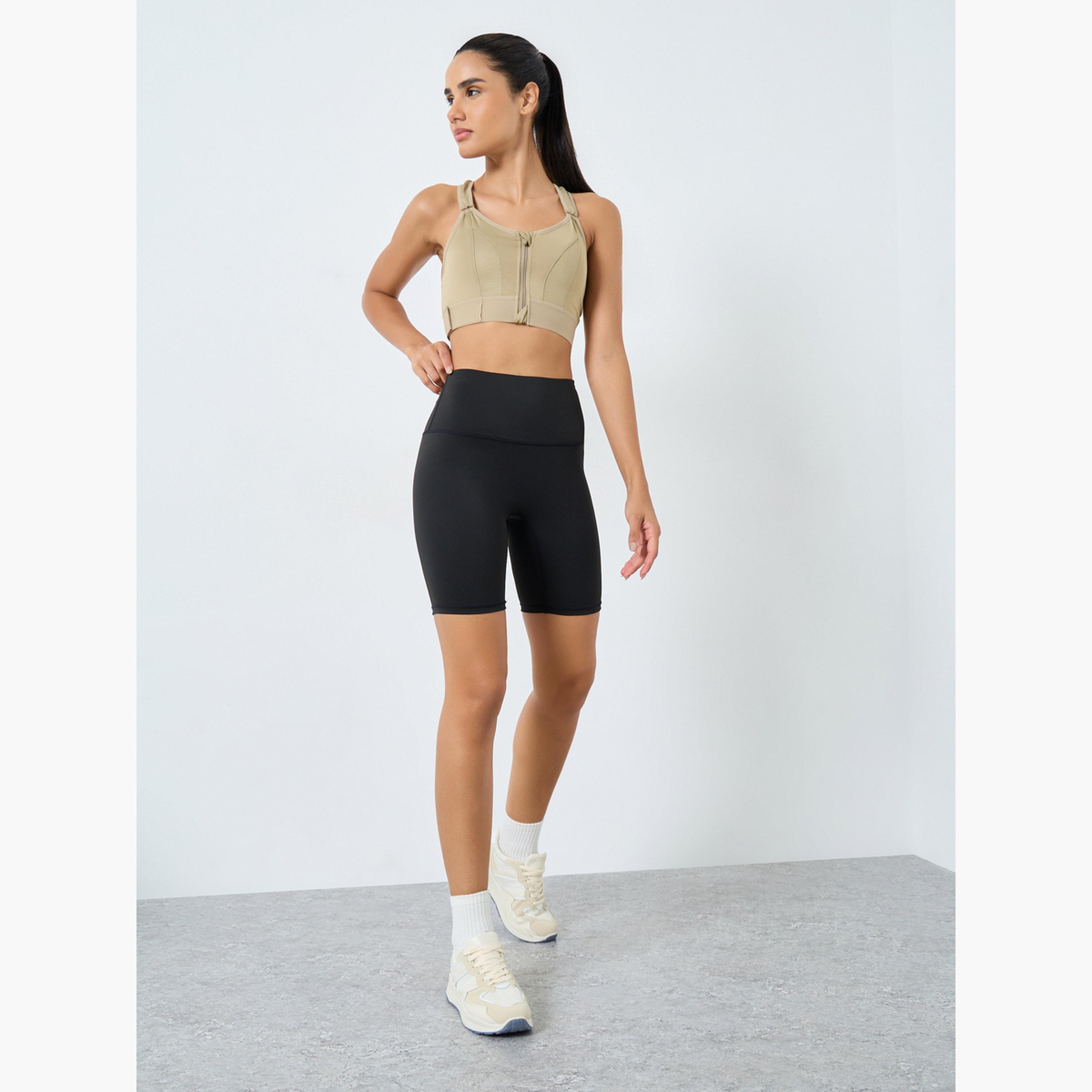 Styli Adjustable Straps and Underband with Front Zip Sports Bra-women-clothing-sportswearandactivewear-sportsbras-image-2