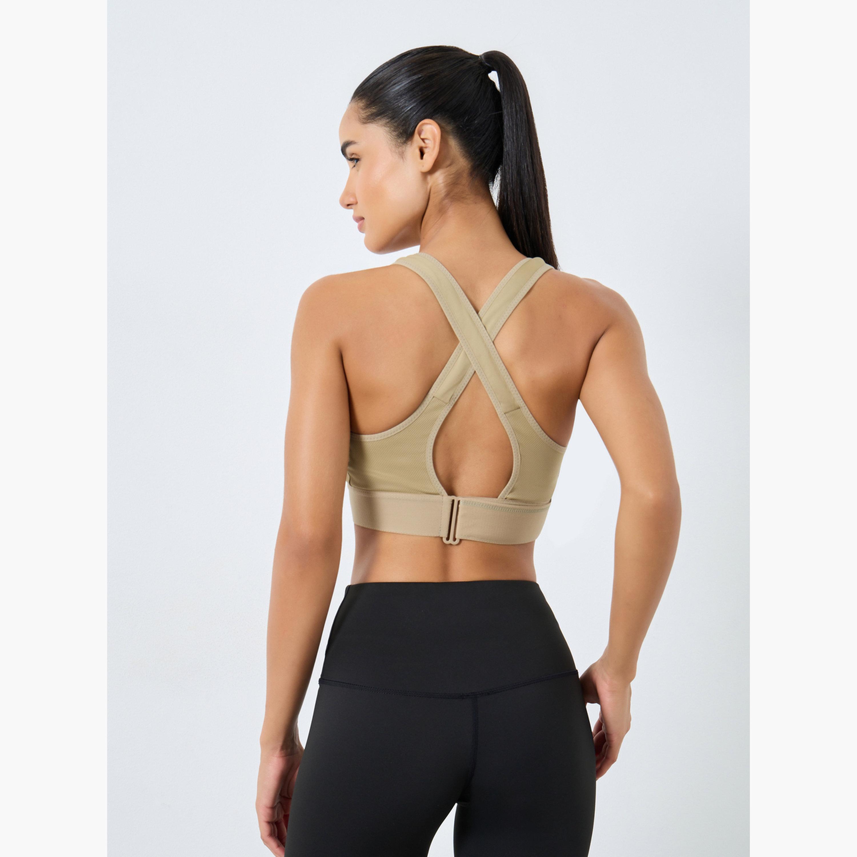 Styli Adjustable Straps and Underband with Front Zip Sports Bra-women-clothing-sportswearandactivewear-sportsbras-image-5