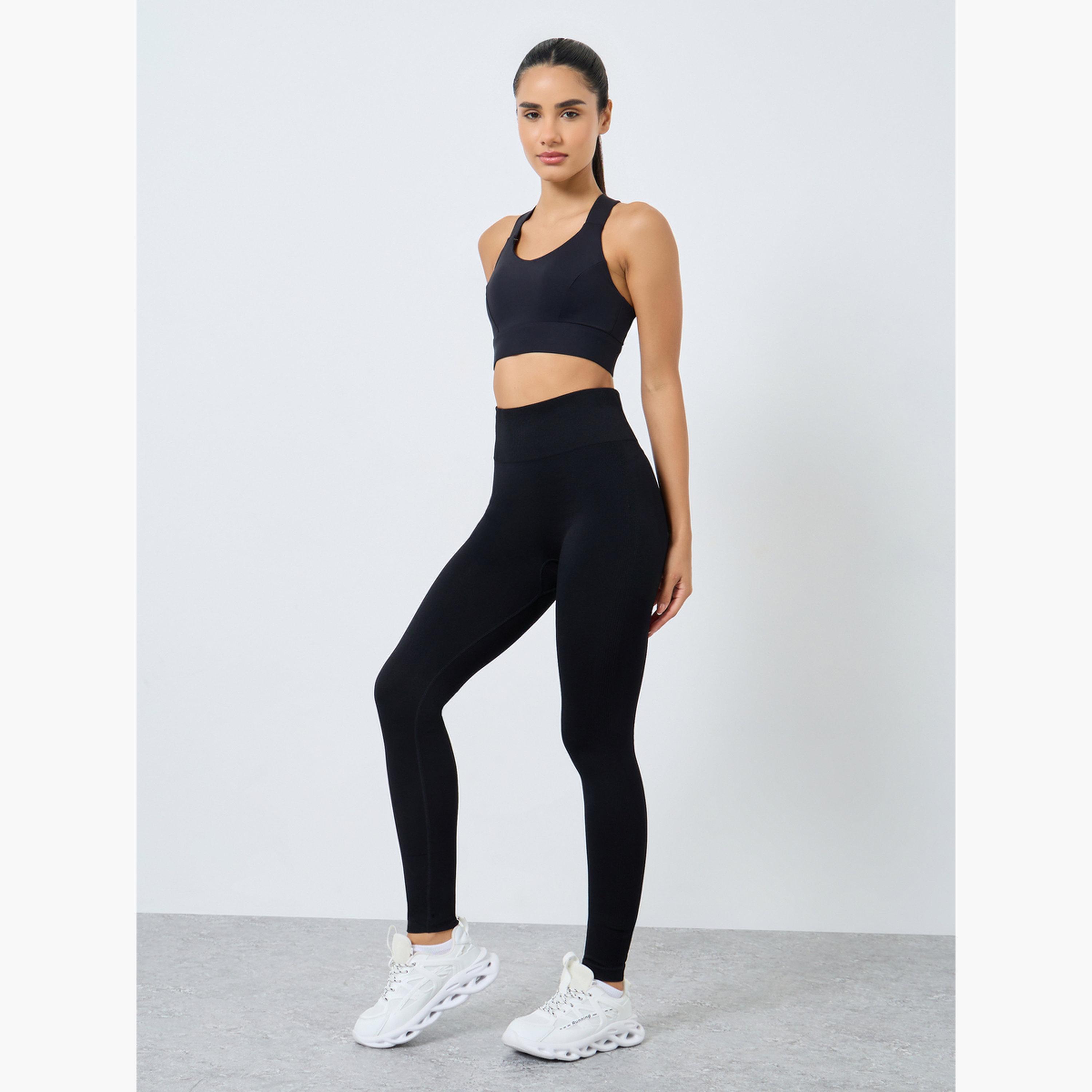 ستايلي - ليقنز/ فيزون جاكار تونال بدون درزات-women-clothing-sportswearandactivewear-bottoms-leggings-image-2