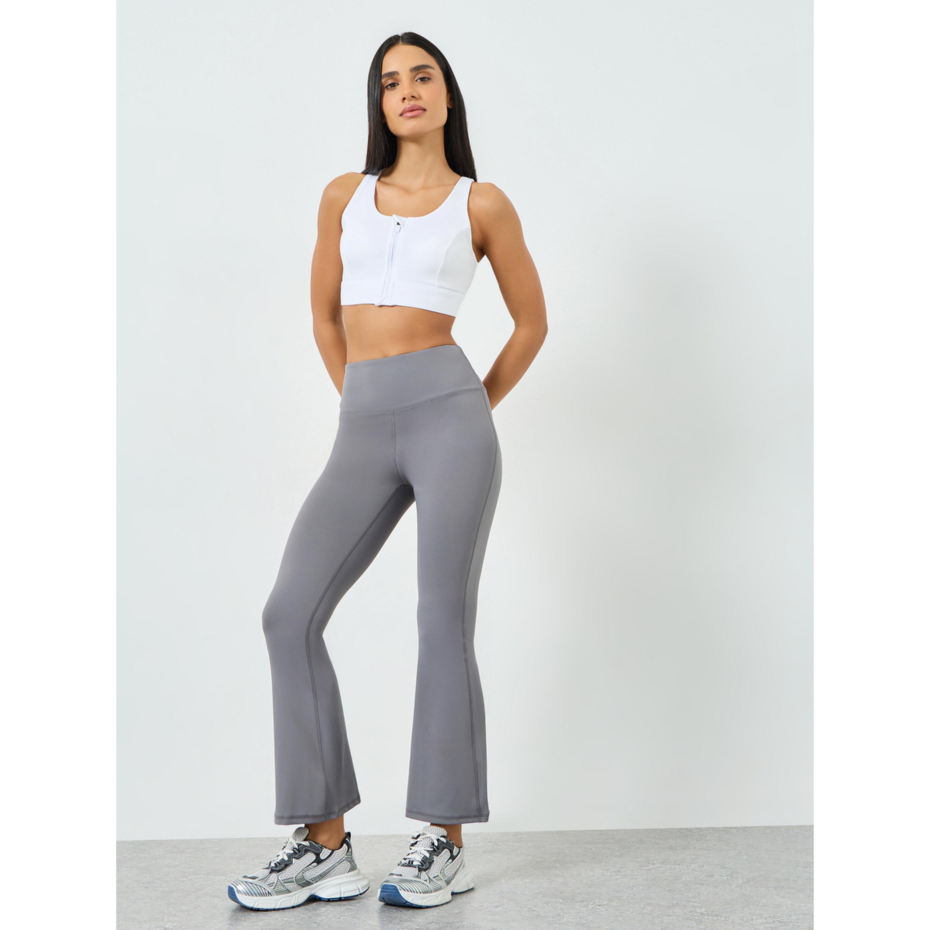 Styli White Front Zip-Up Cross Back Sports Bra - High Support-women-clothing-lingerie-bras-image-2