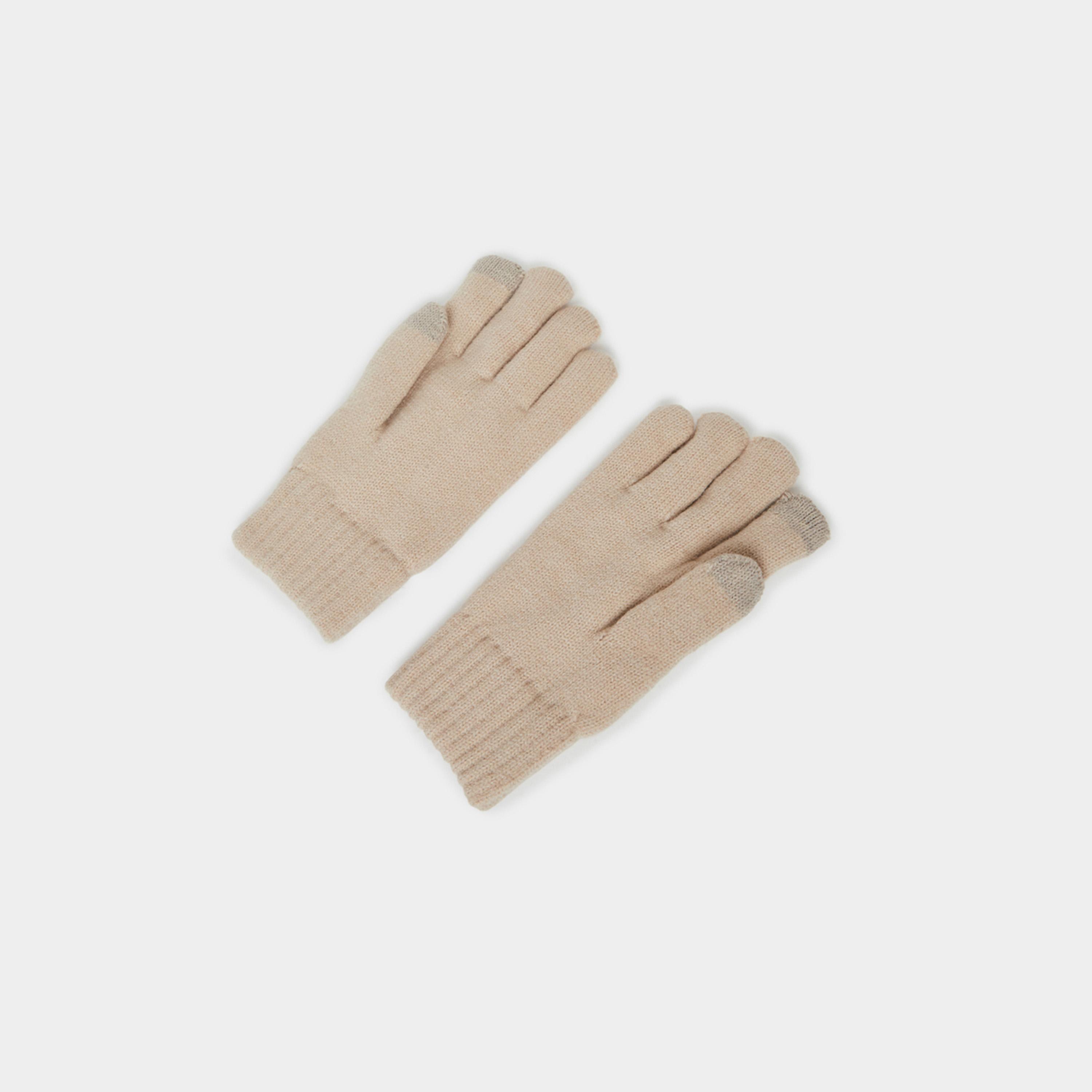 Styli Textured Gloves with Ribbed Cuffs-women-winterwear-gloves-image-2