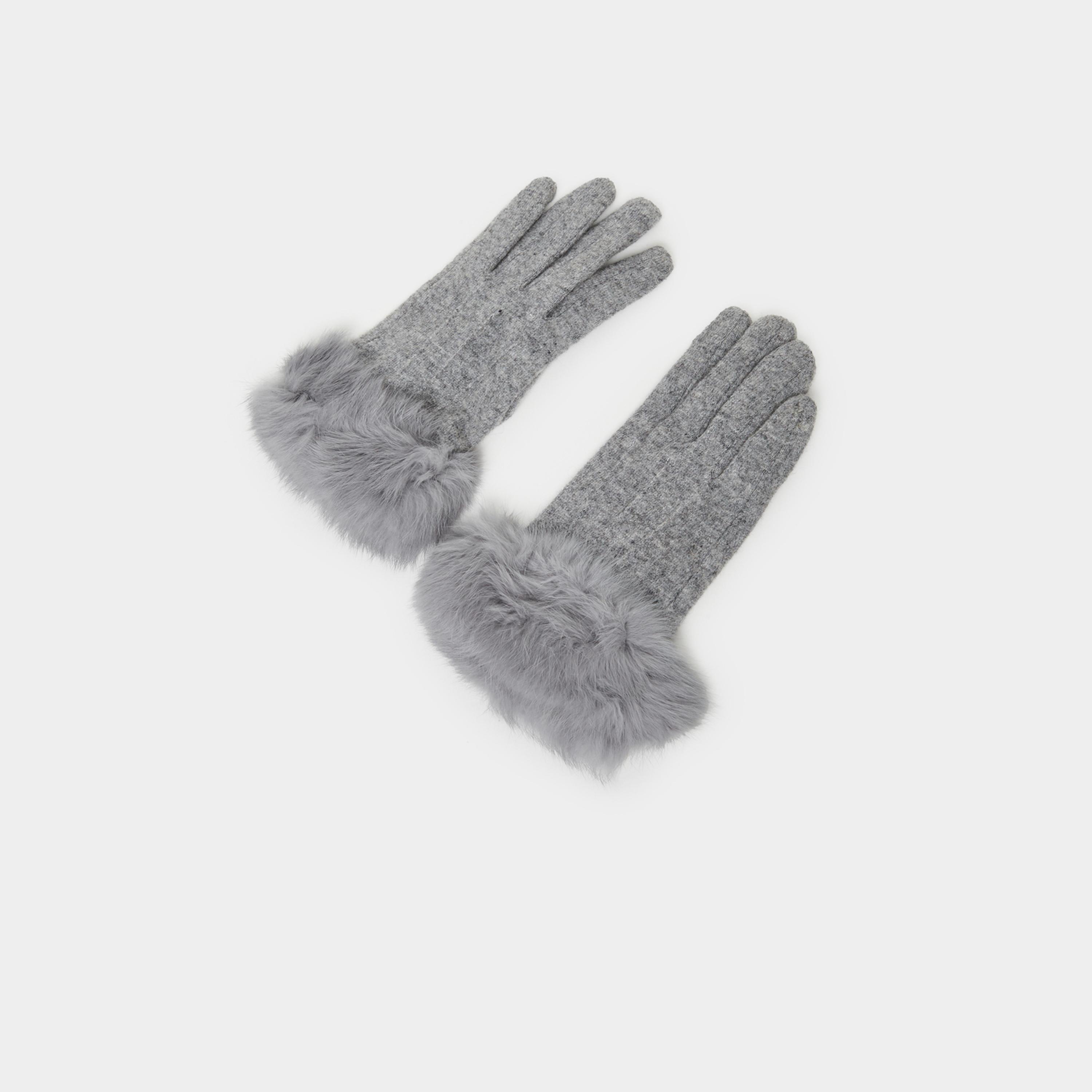 ستايلي - قفازات من الفرو الصناعي-women-winterwear-gloves-image-1