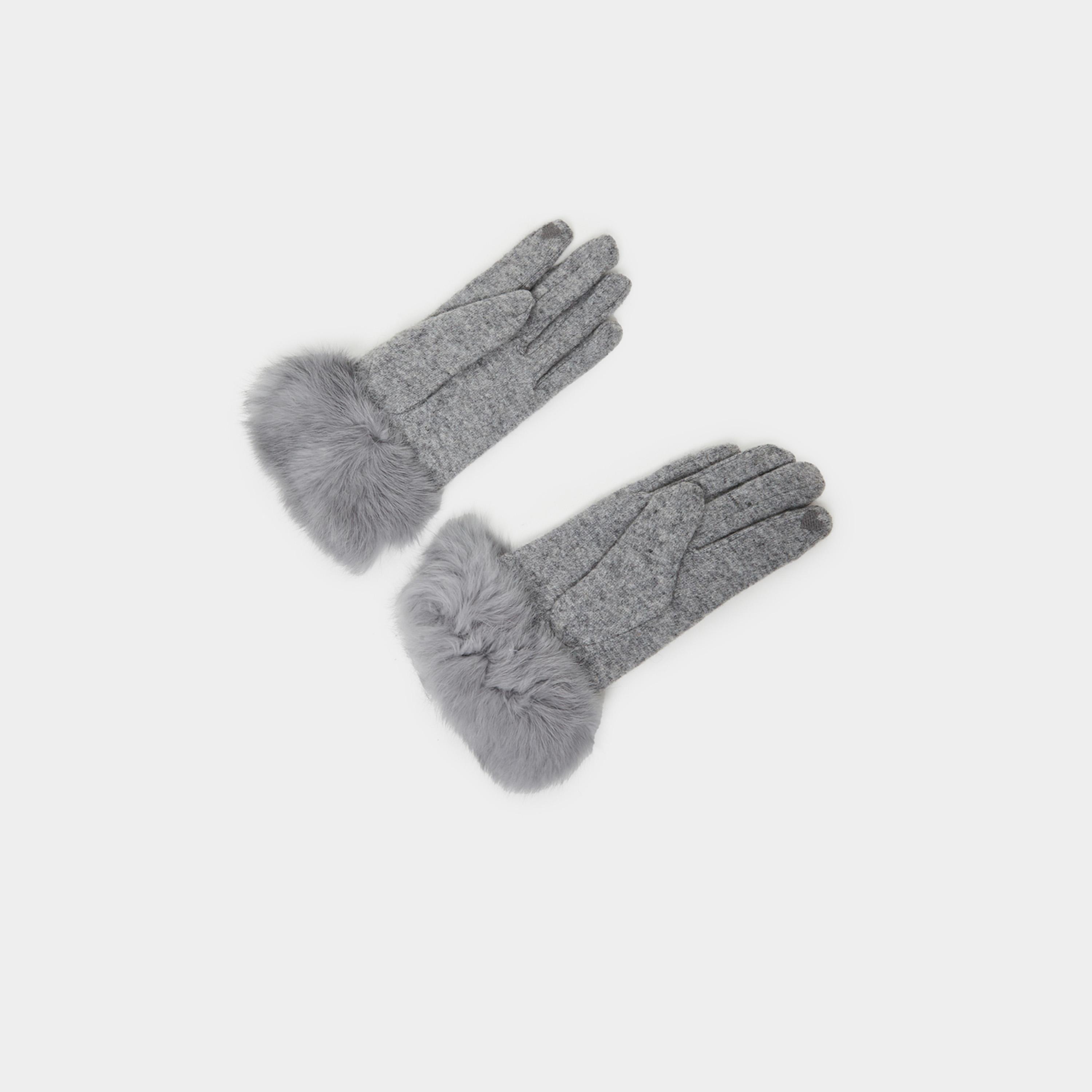 ستايلي - قفازات من الفرو الصناعي-women-winterwear-gloves-image-2