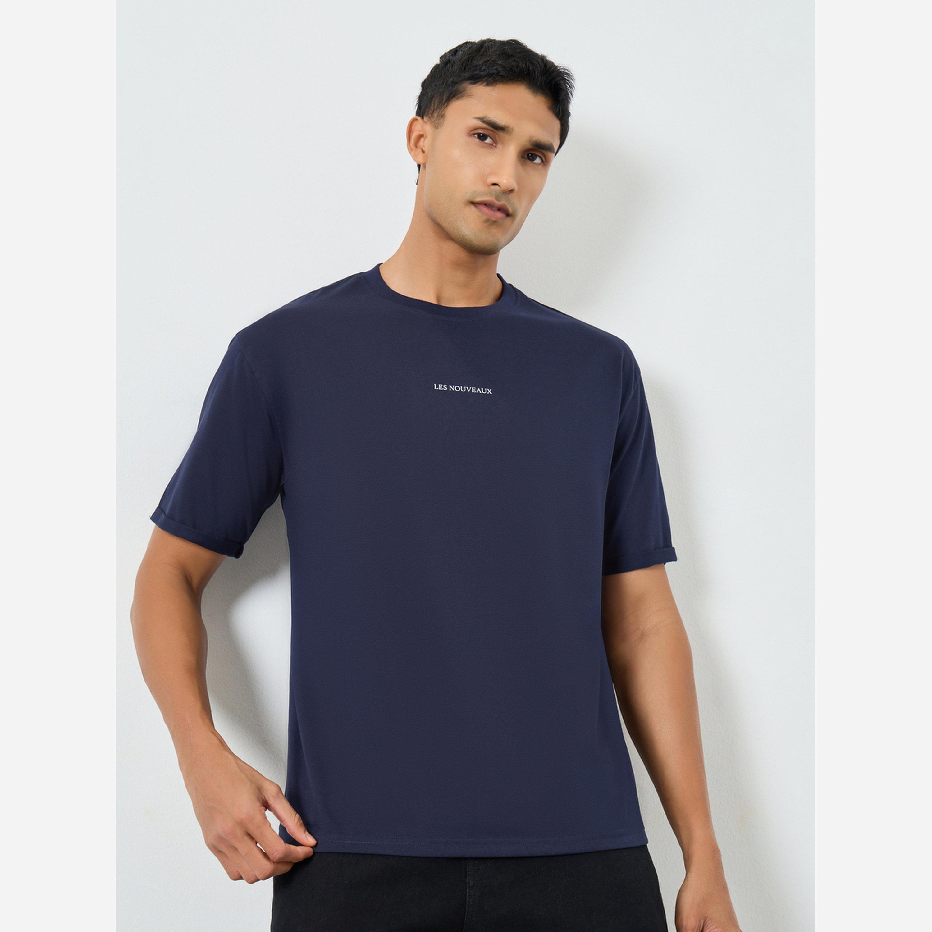 Styli Men Oversized Minimal Print Jersey T-Shirt-men-clothing-tshirtsandpolos-tshirts-image-1