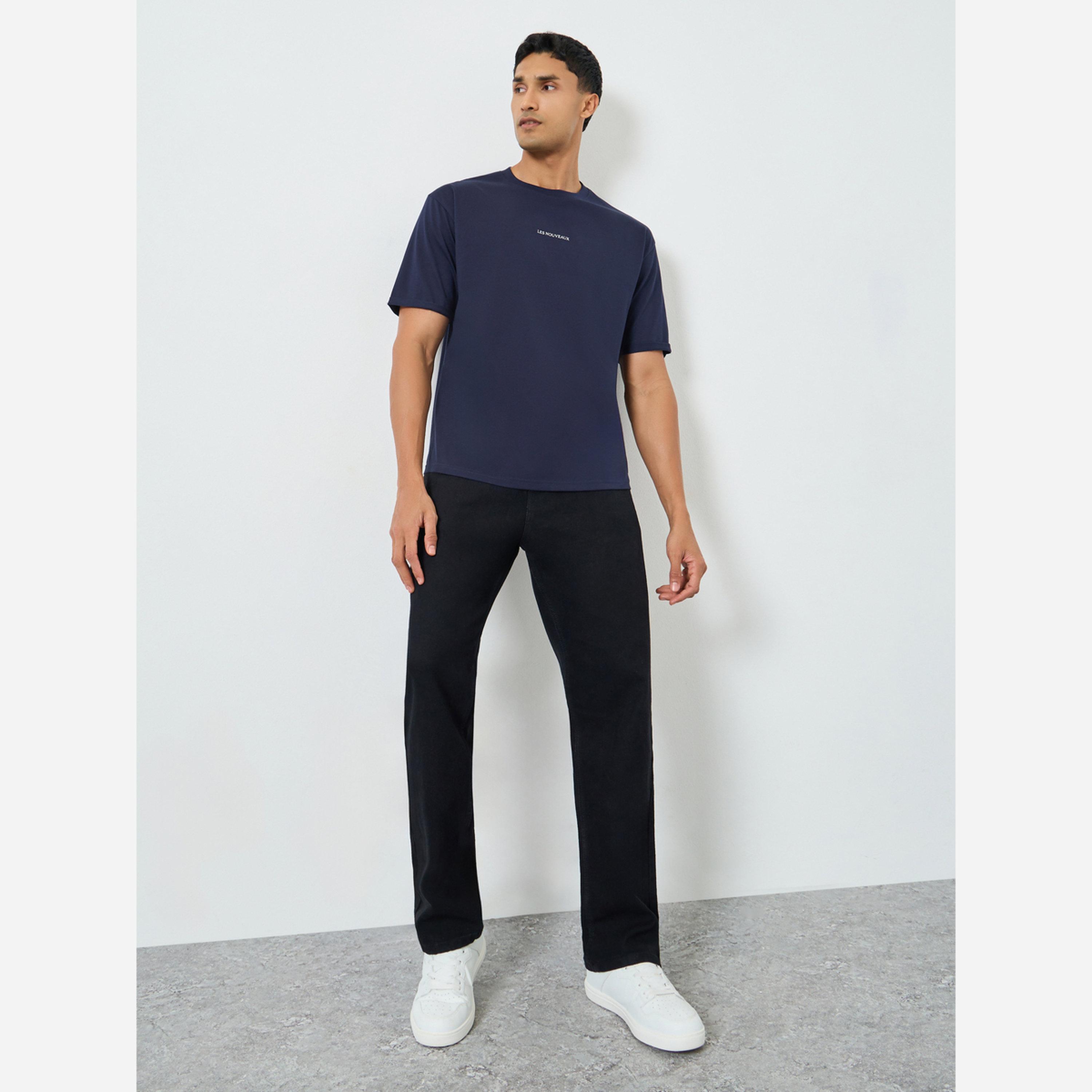 ستايلي - تيشيرت رجالي مقاس واسع طبعة بسيطة من الجيرسيه-men-clothing-tshirtsandpolos-tshirts-image-2