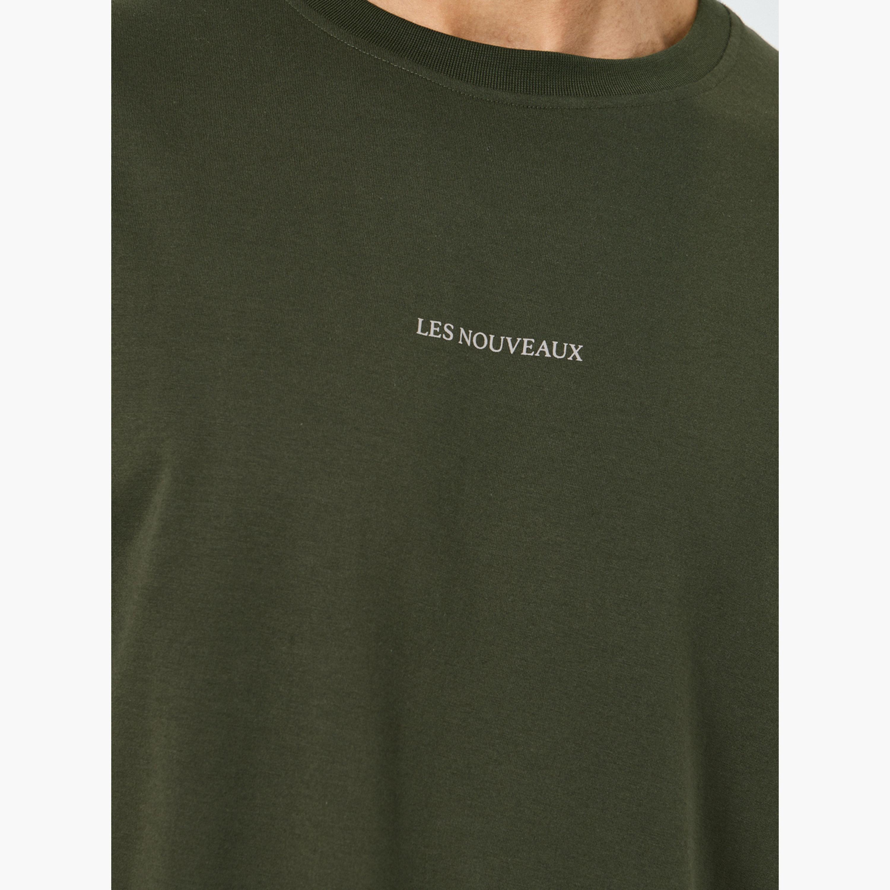 Styli Men Olive Green Slogan Print Oversized T-Shirt-men-clothing-tshirtsandpolos-tshirts-image-4
