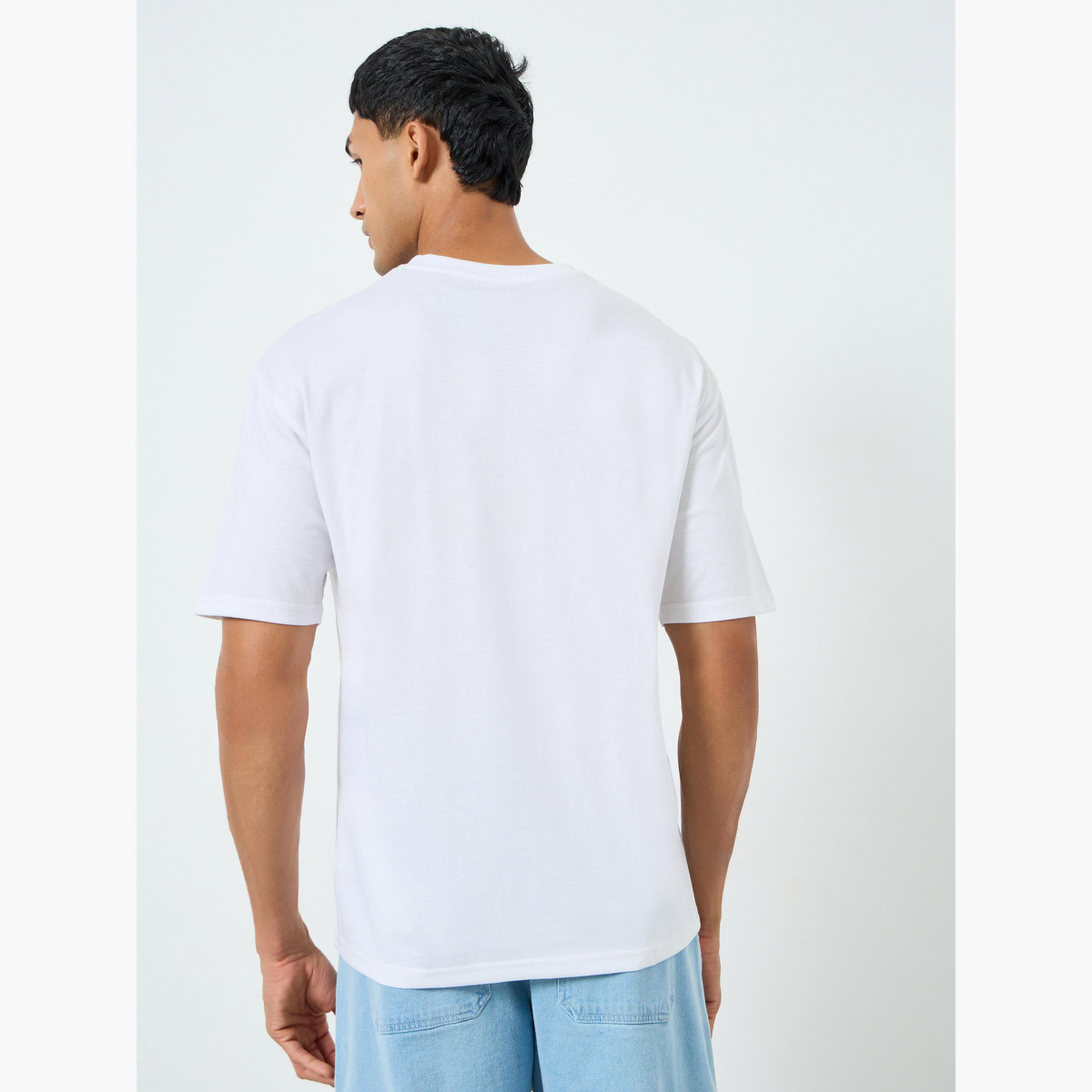 Styli Men White Graphic Print Oversized T-Shirt-men-clothing-tshirtsandpolos-tshirts-image-5