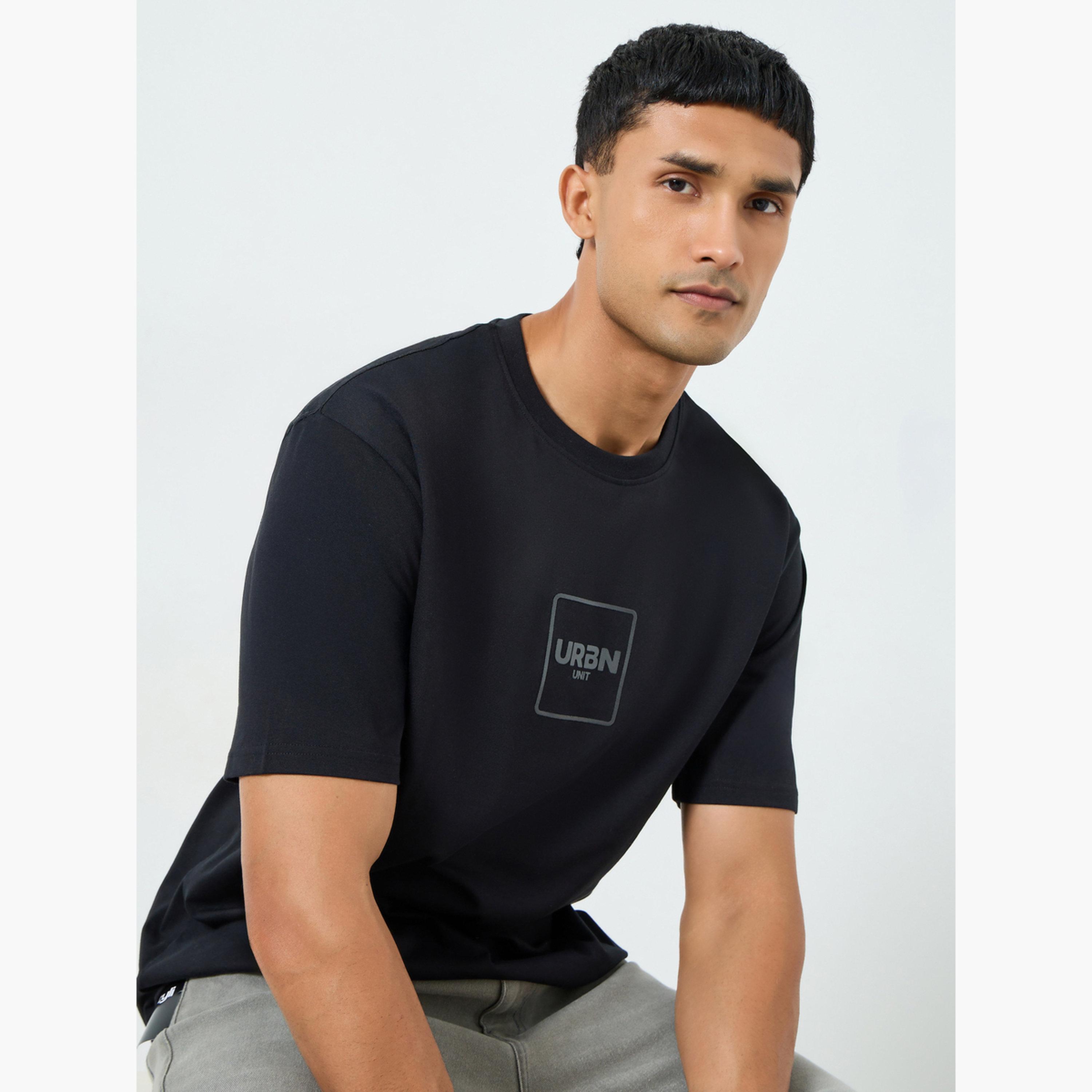 Styli Men Black Graphic Print Crew Neck T-Shirt-men-clothing-tshirtsandpolos-tshirts-image-3
