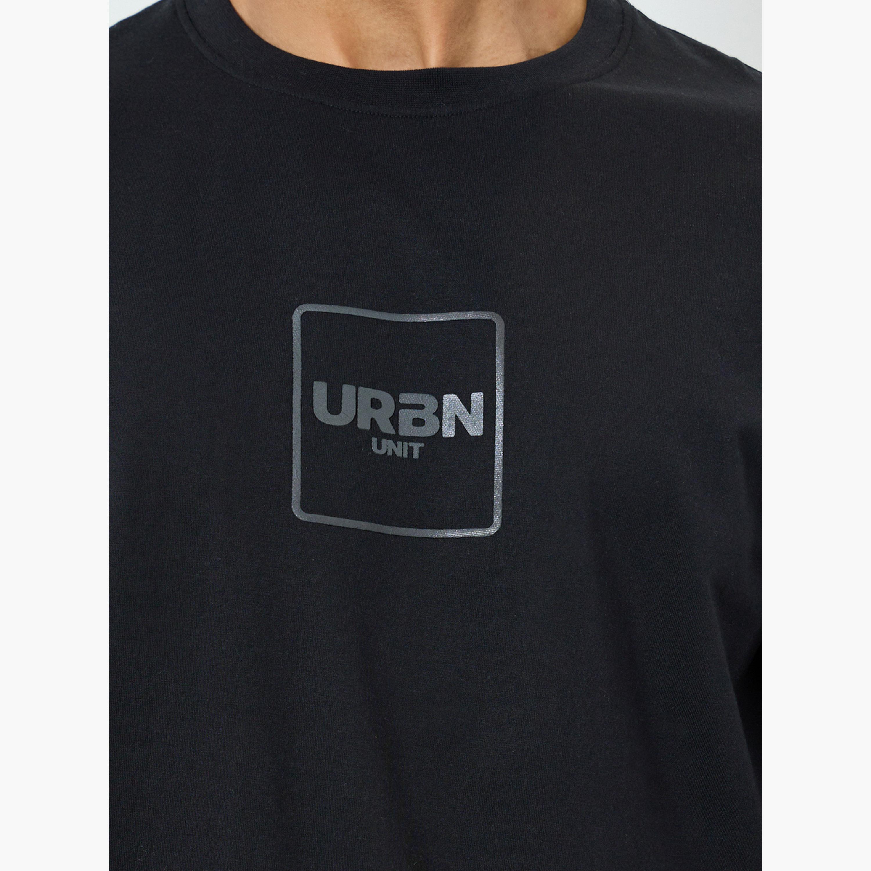 Styli Men Black Graphic Print Crew Neck T-Shirt-men-clothing-tshirtsandpolos-tshirts-image-4