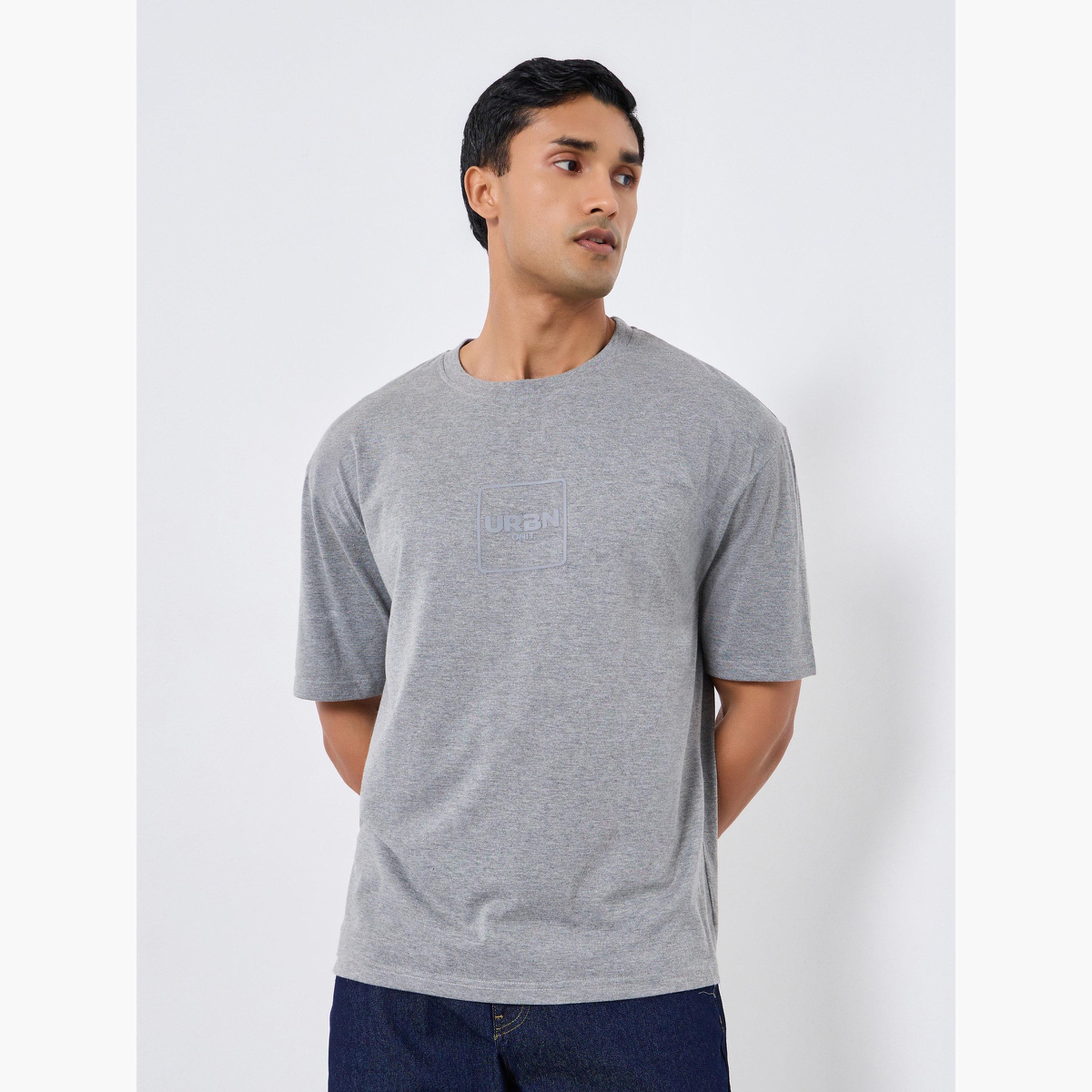 Styli Men Grey Oversized Printed T-Shirt-men-clothing-tshirtsandpolos-tshirts-image-1