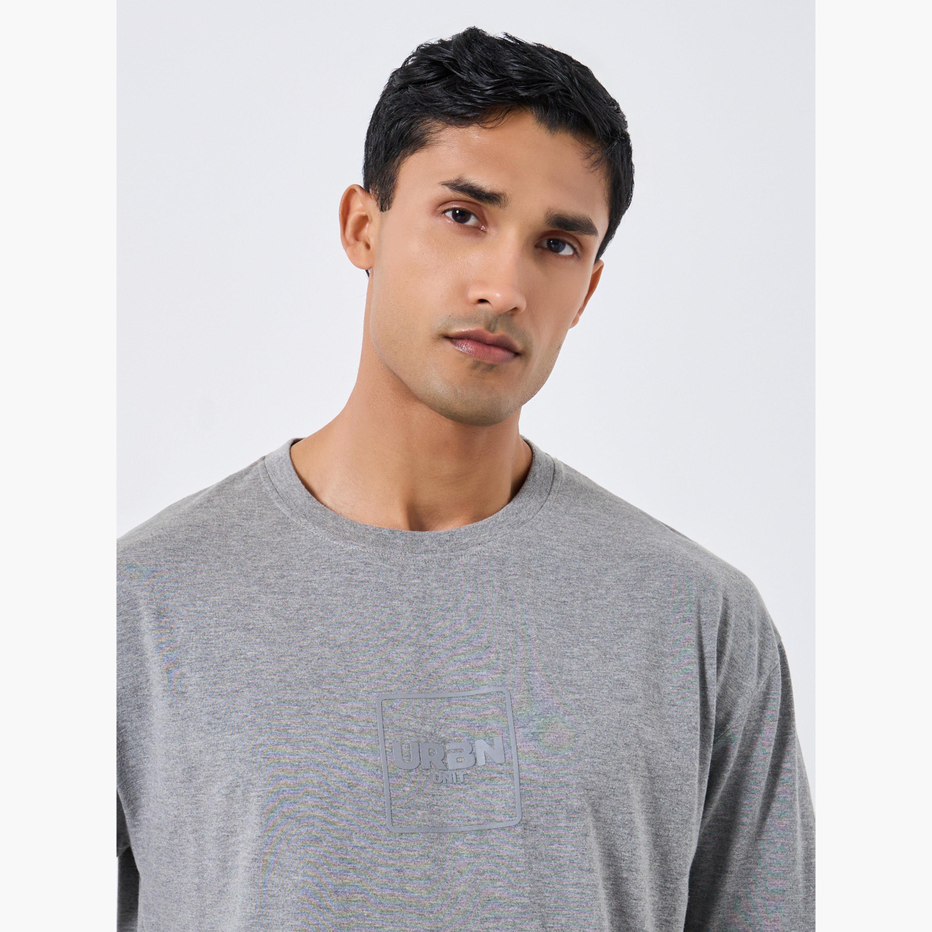 Styli Men Grey Oversized Printed T-Shirt-men-clothing-tshirtsandpolos-tshirts-image-3