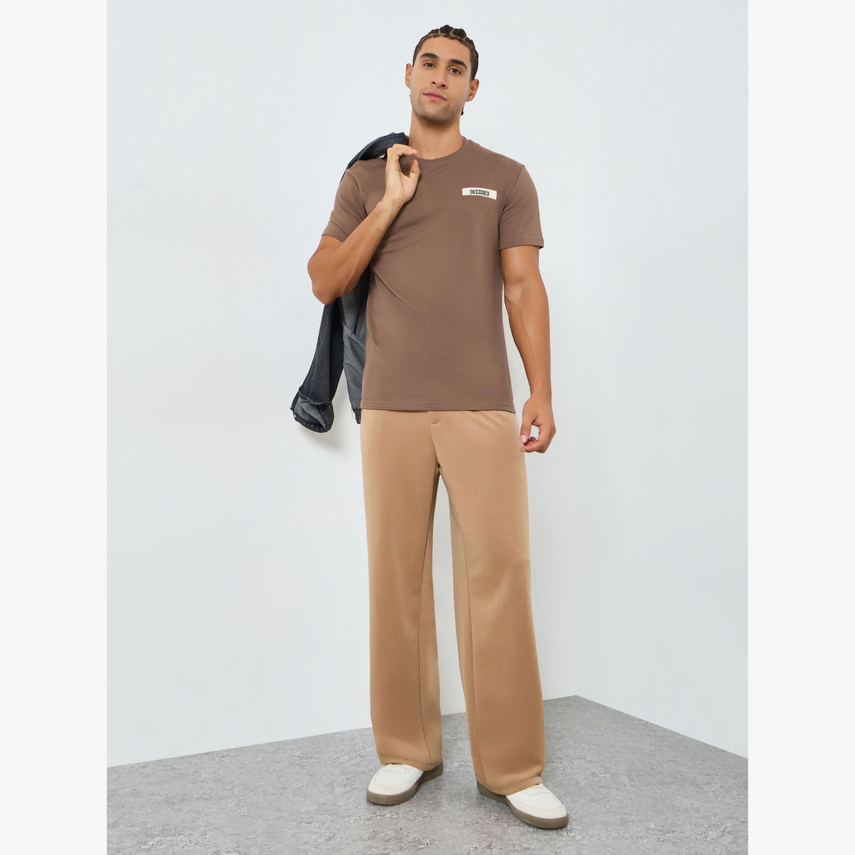 Styli Men Brown Slogan Regular Fit T-Shirt-men-clothing-tshirtsandpolos-tshirts-image-2
