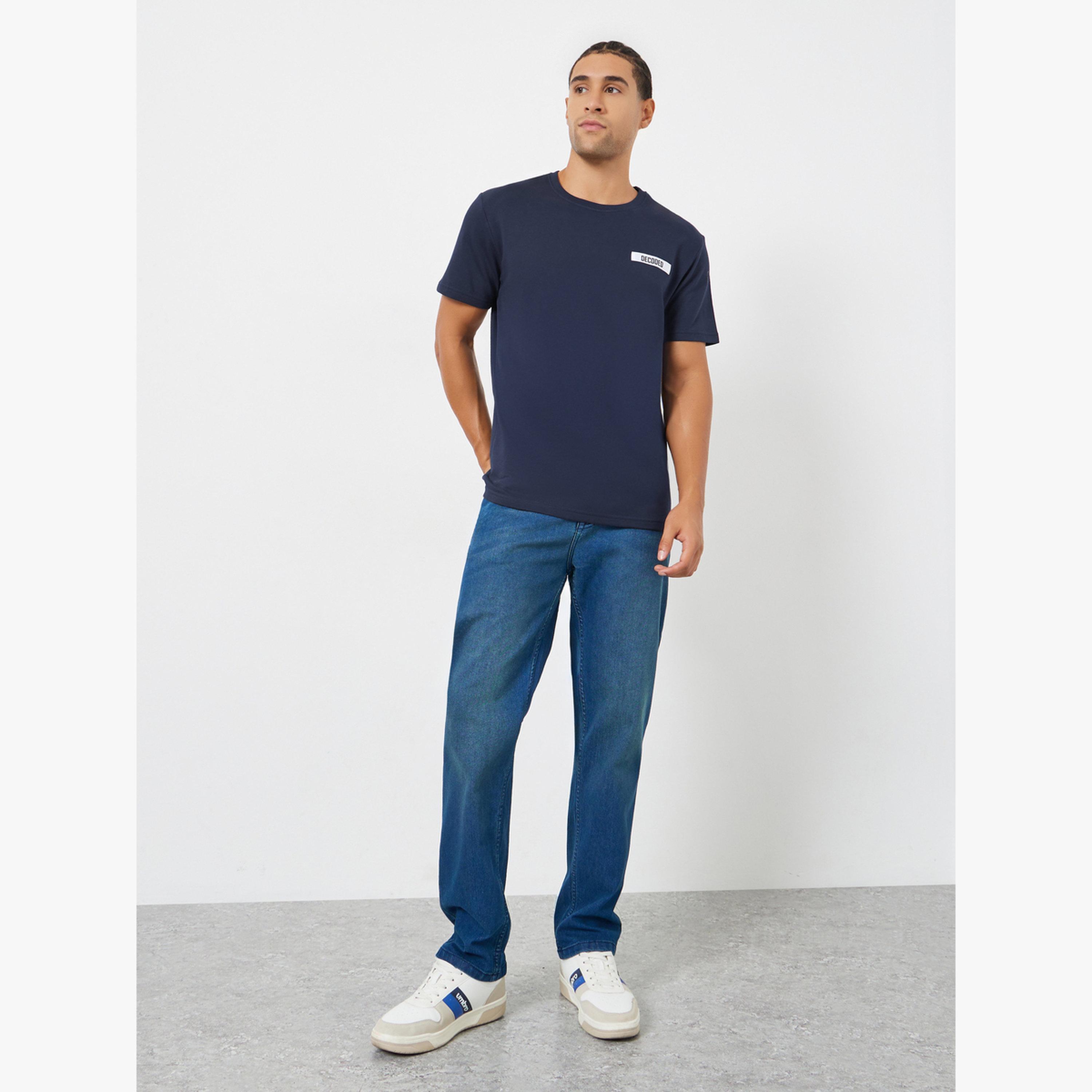 تيشيرت قصة عادية وطبعة شعار-men-clothing-tshirtsandpolos-tshirts-image-2
