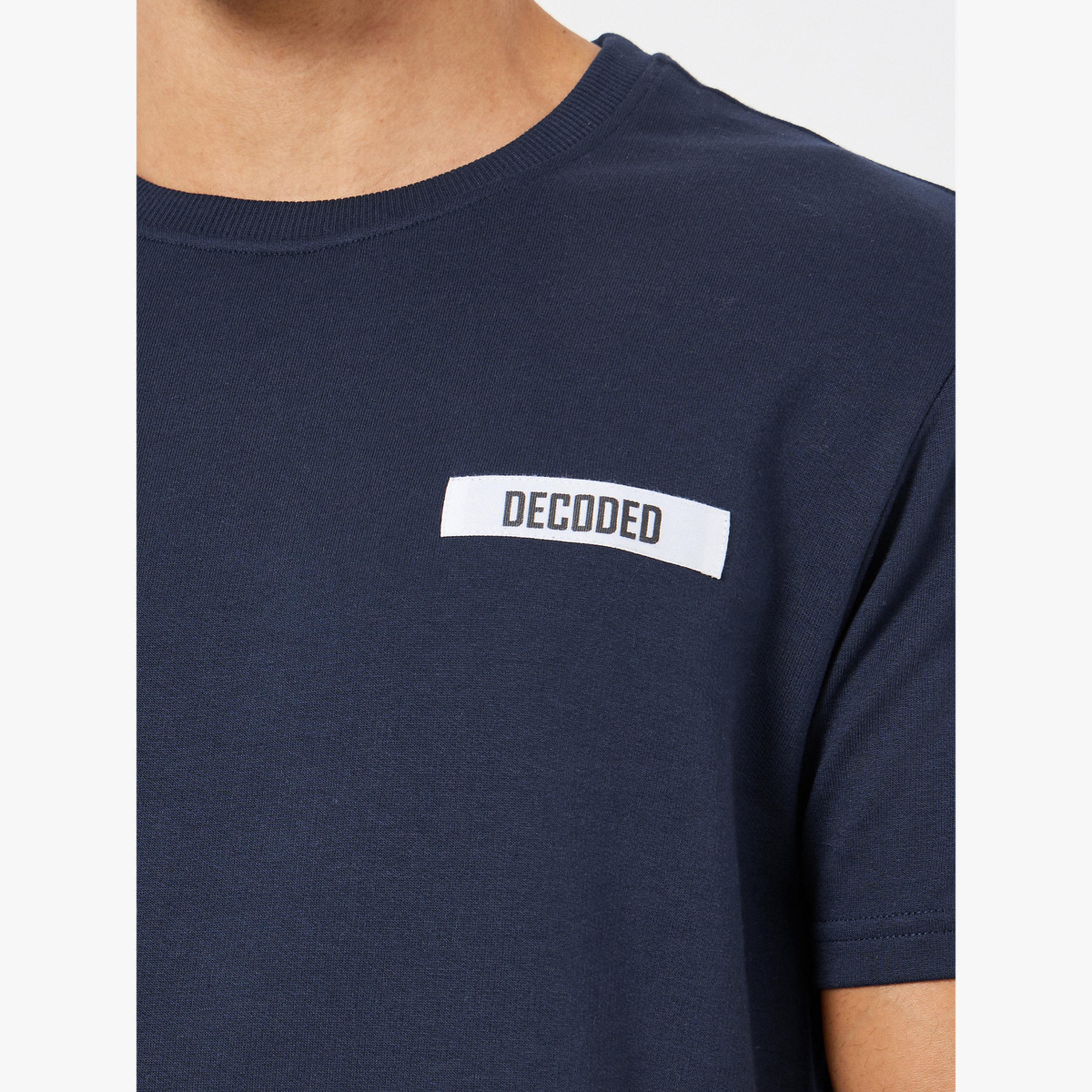 Styli Men Navy Blue Slogan Regular Fit T-Shirt-men-clothing-tshirtsandpolos-tshirts-image-4