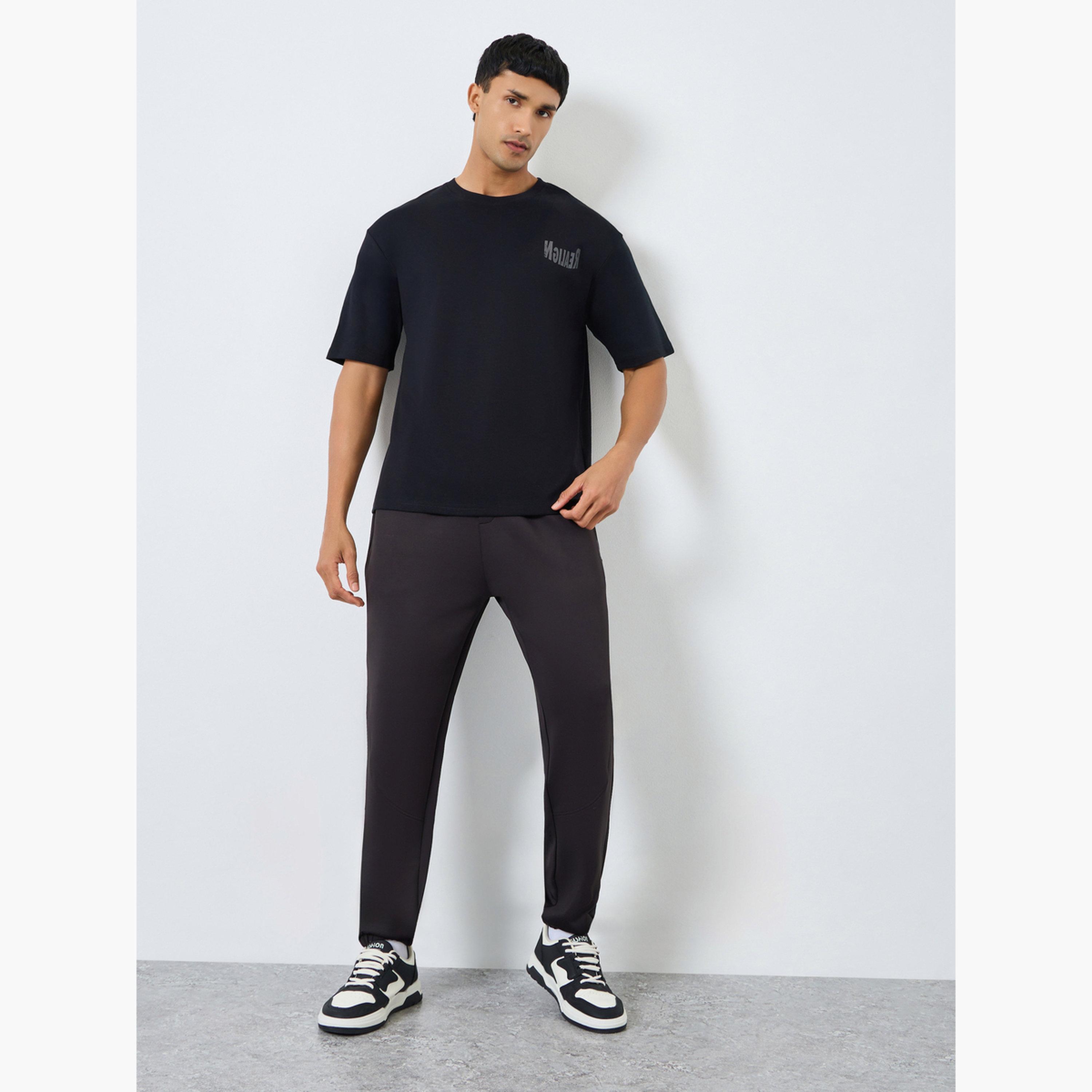 Styli Men Black Graphic Print Oversized T-Shirt-men-clothing-tshirtsandpolos-tshirts-image-2