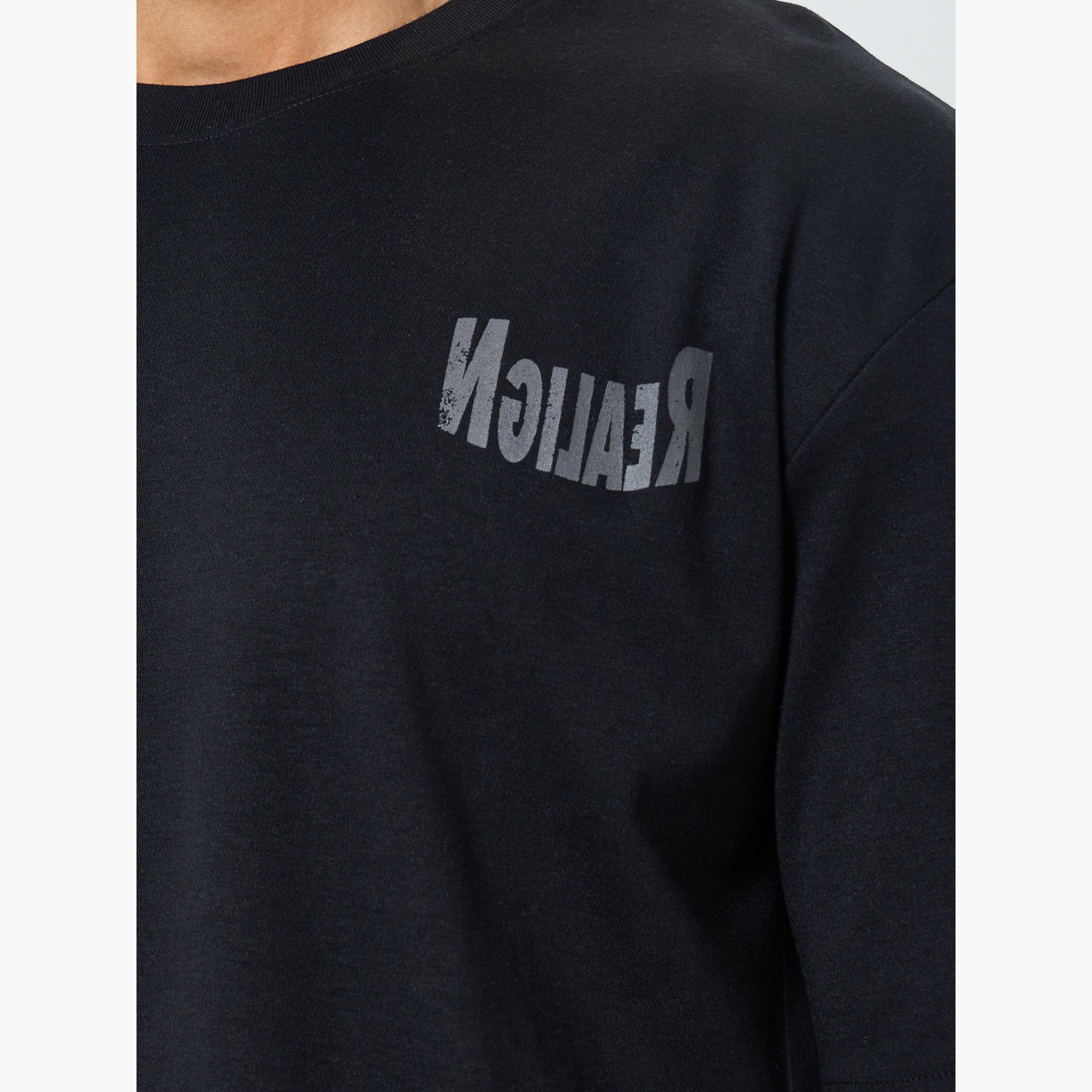 Styli Men Black Graphic Print Oversized T-Shirt-men-clothing-tshirtsandpolos-tshirts-image-4