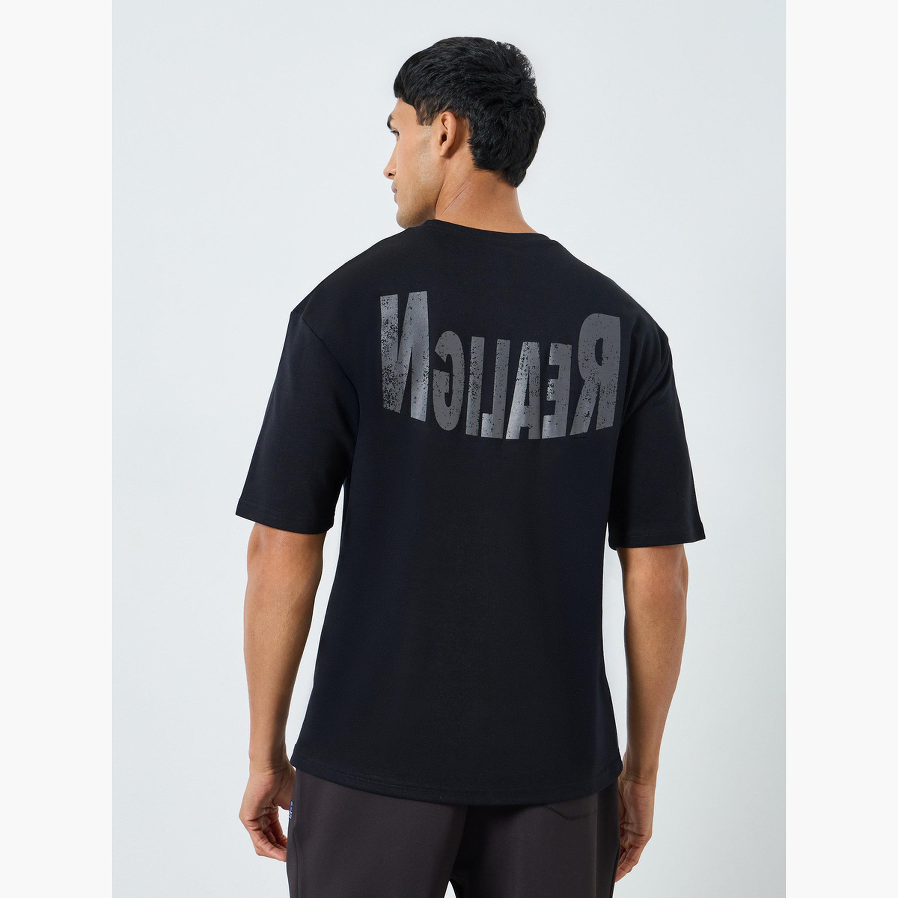 Styli Men Black Graphic Print Oversized T-Shirt-men-clothing-tshirtsandpolos-tshirts-image-5