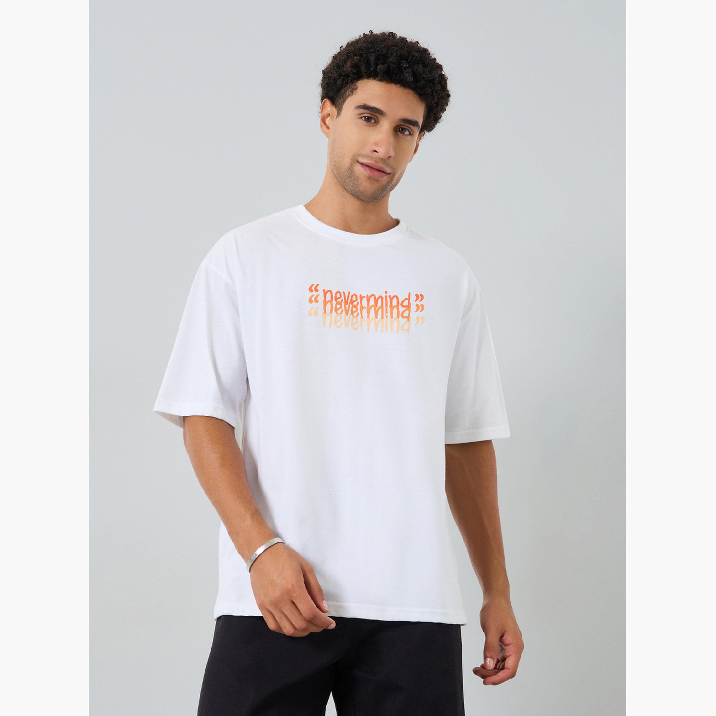 Styli Men White Graphic Print Oversized T-Shirt-men-clothing-tshirtsandpolos-tshirts-image-1