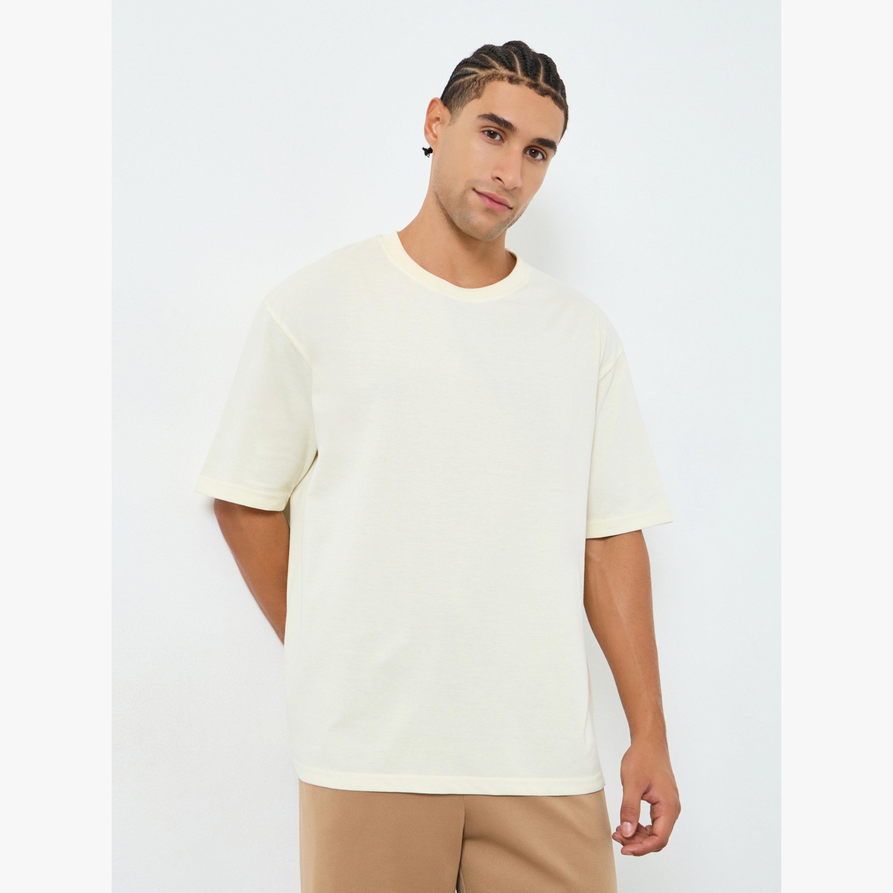 Styli Men Off White Embroidered Oversized T-Shirt-men-clothing-tshirtsandpolos-tshirts-image-1