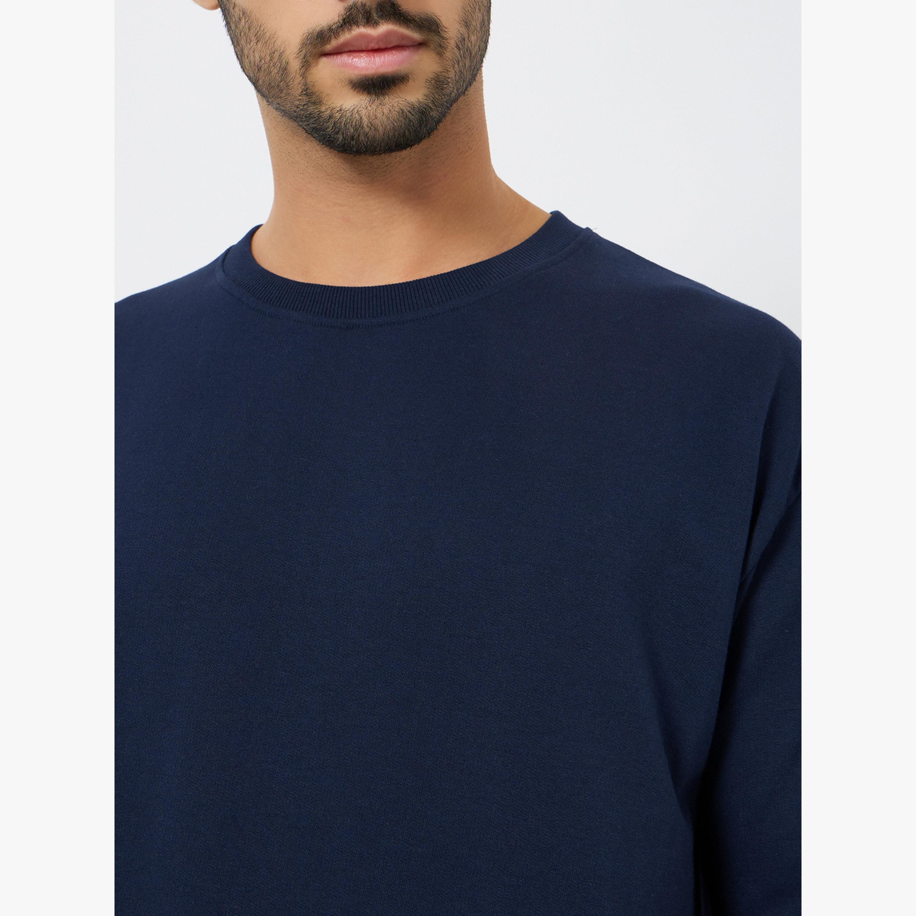 Styli Men Navy Blue Graphic Slogan Oversized T-Shirt-men-clothing-tshirtsandpolos-tshirts-image-4