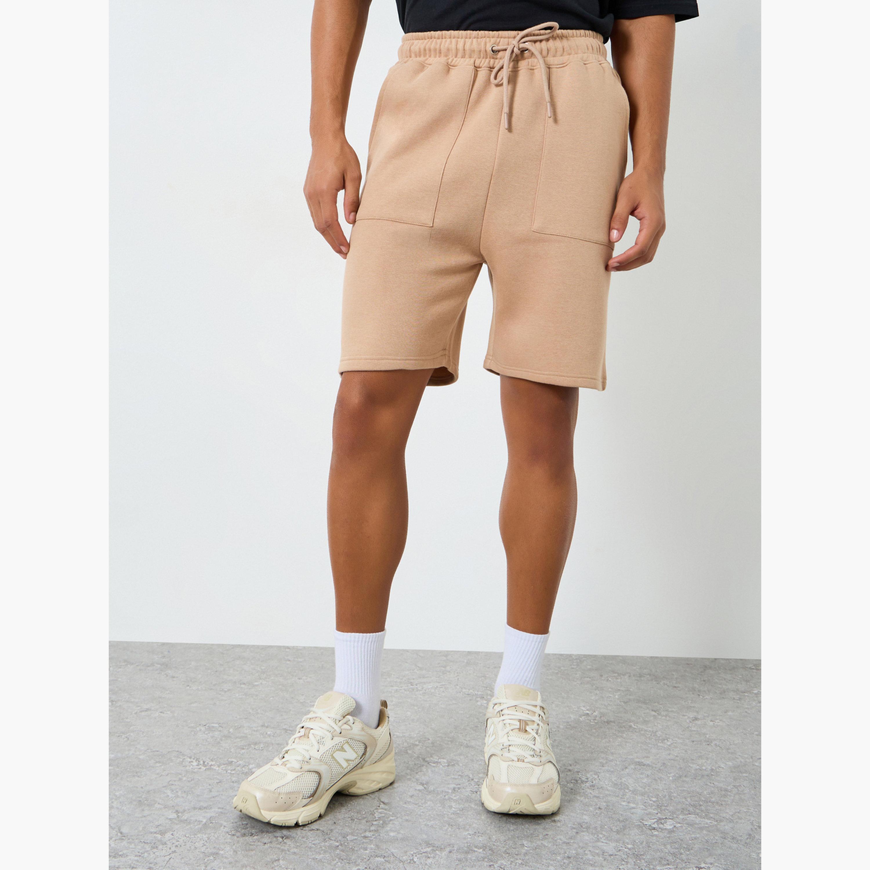 Styli Men Regular Fit Revere Terry Fleece Shorts-men-clothing-bottoms-shorts-image-1