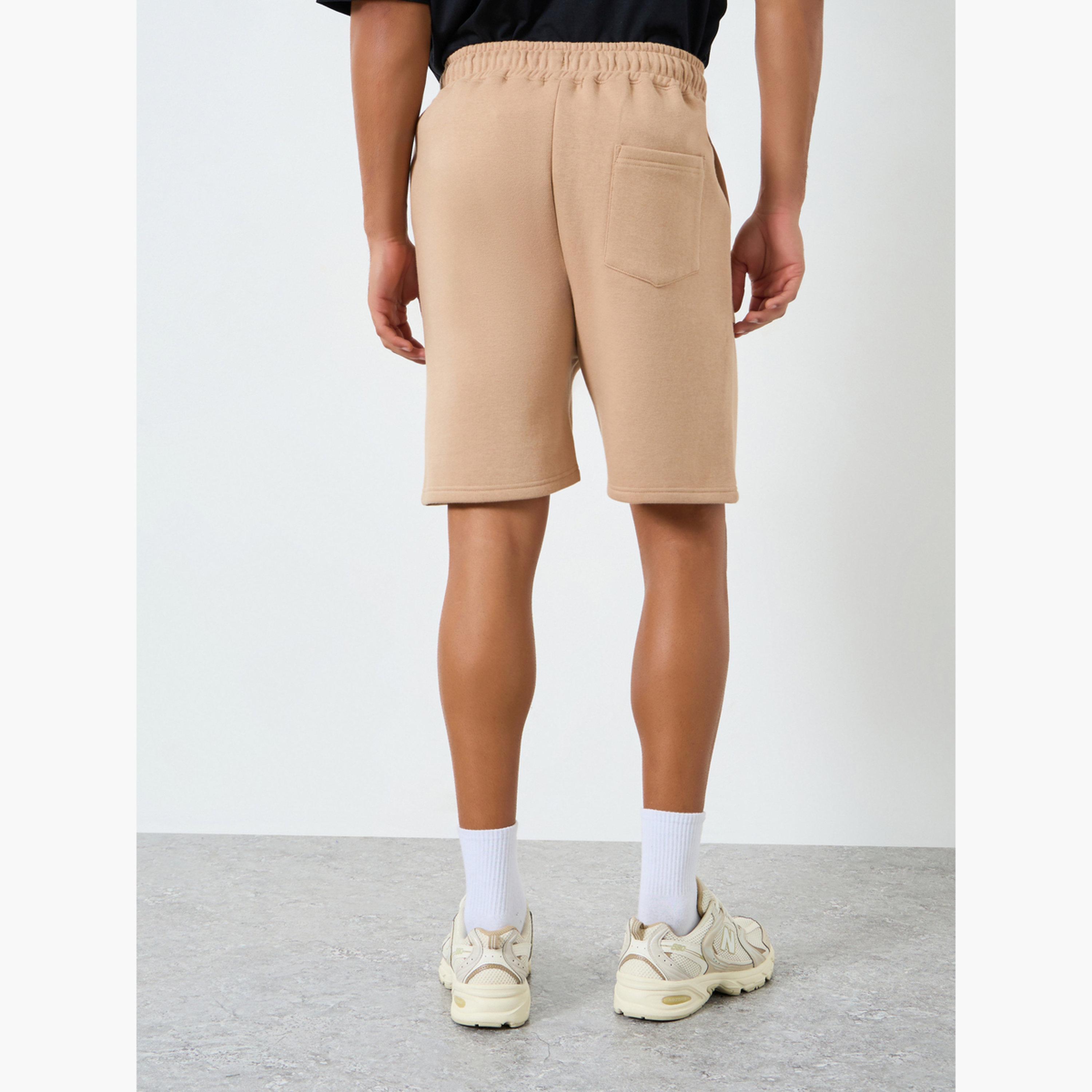 Styli Men Regular Fit Revere Terry Fleece Shorts-men-clothing-bottoms-shorts-image-4