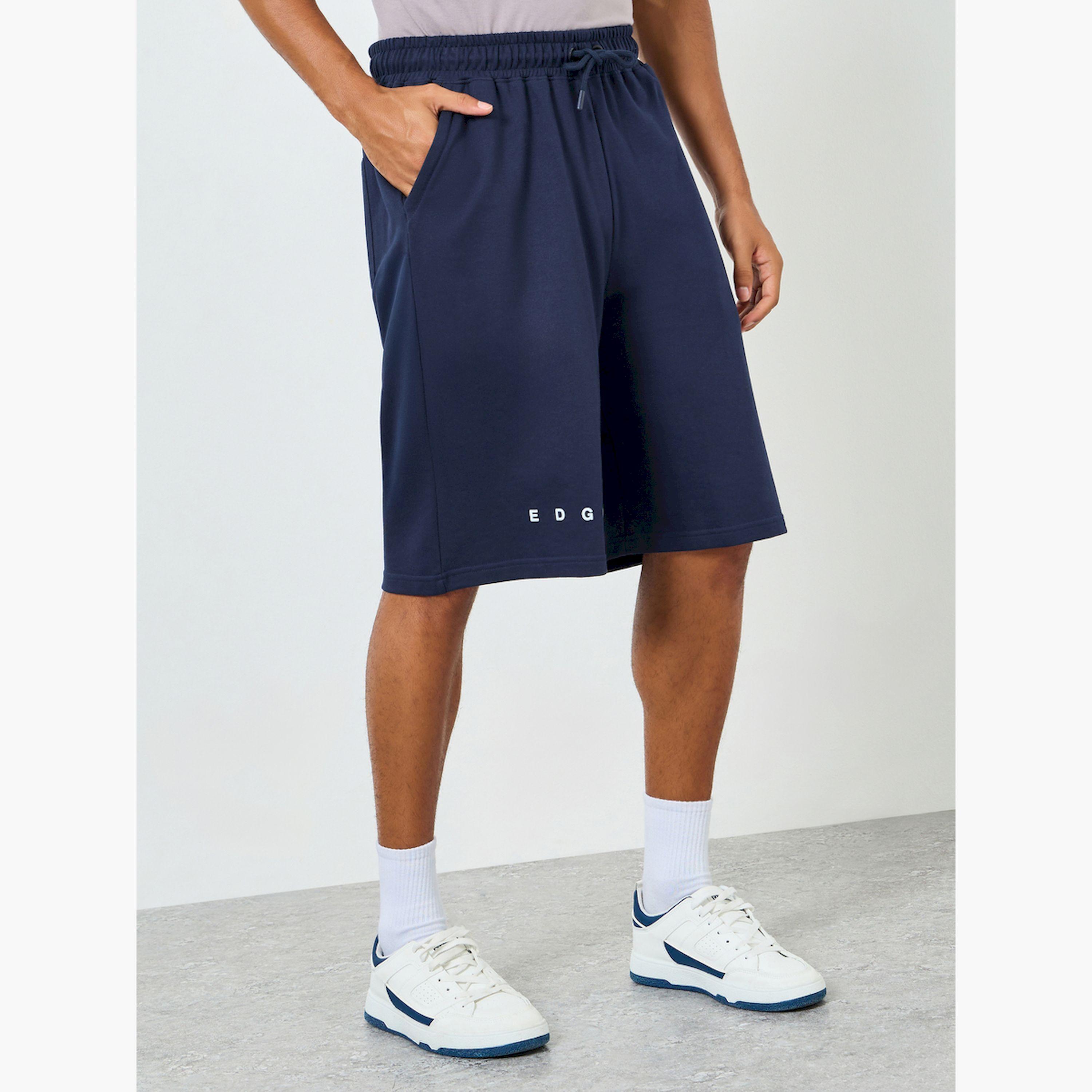 شورت تيري رجالي فضفاض بطبعة عالية الدقة-men-clothing-bottoms-shorts-image-1