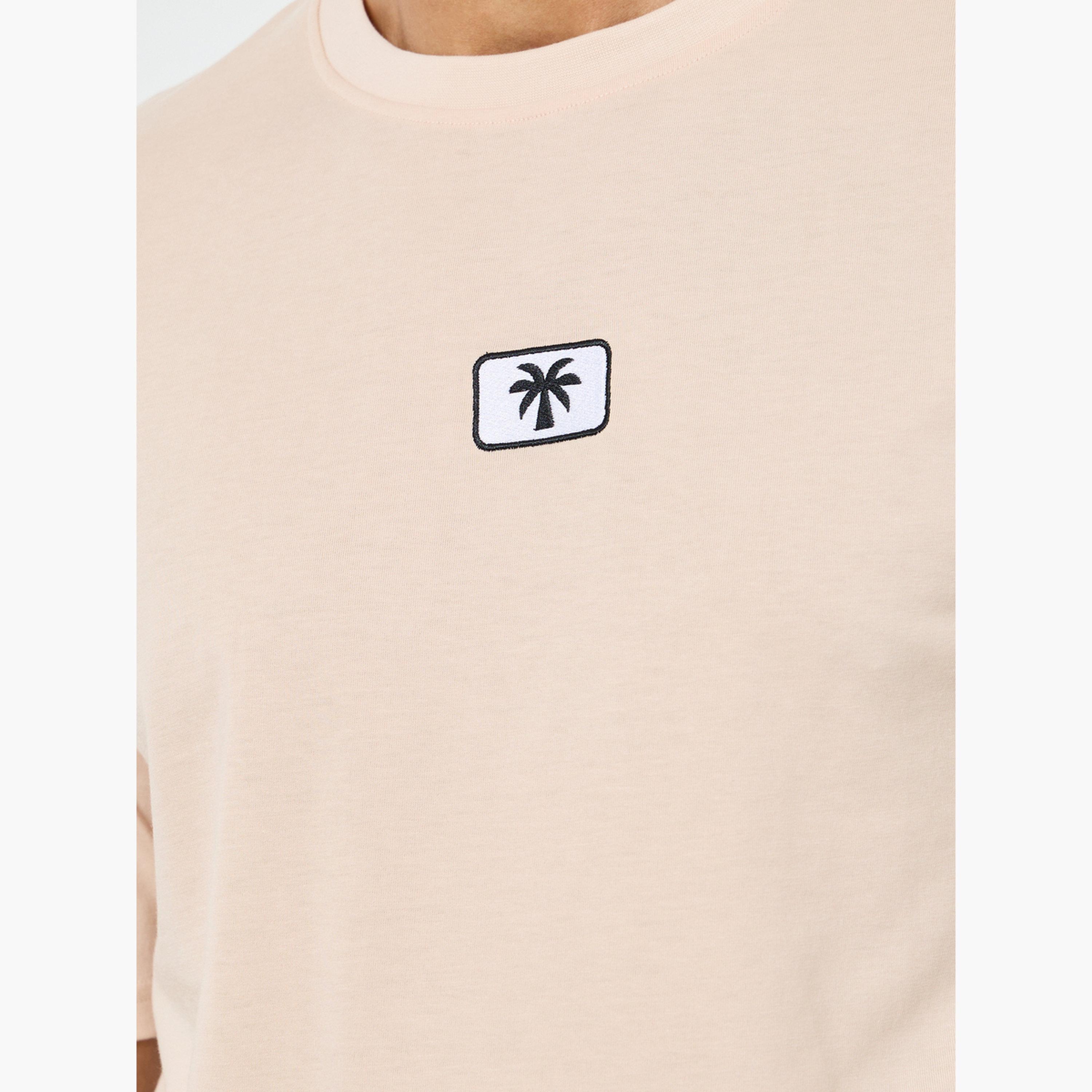 Styli Men Beige Embroidered Palm Tree Oversized T-Shirt-men-clothing-tshirtsandpolos-tshirts-image-3