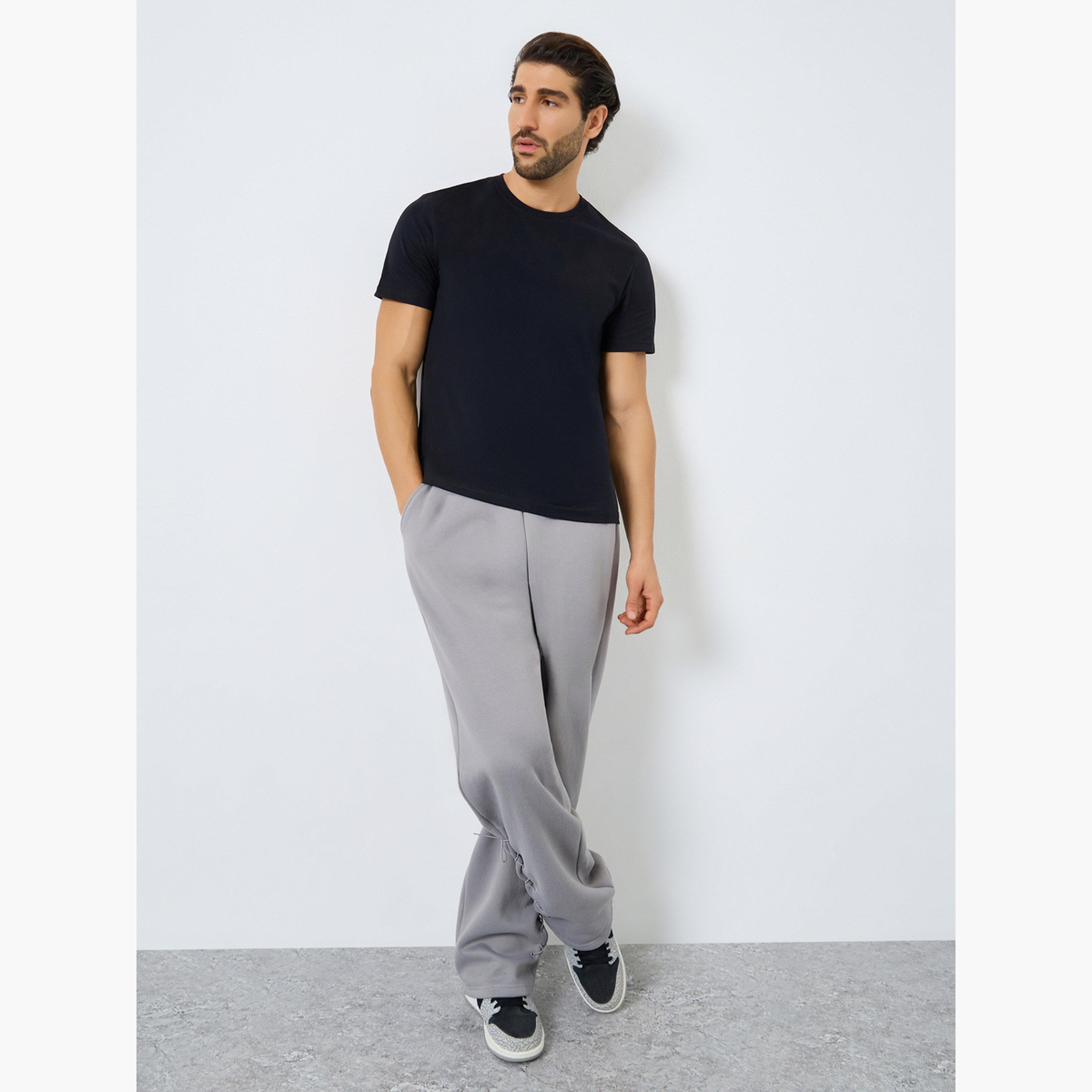 Styli Men Black Graphic Print Crew Neck T-Shirt-men-clothing-tshirtsandpolos-tshirts-image-2