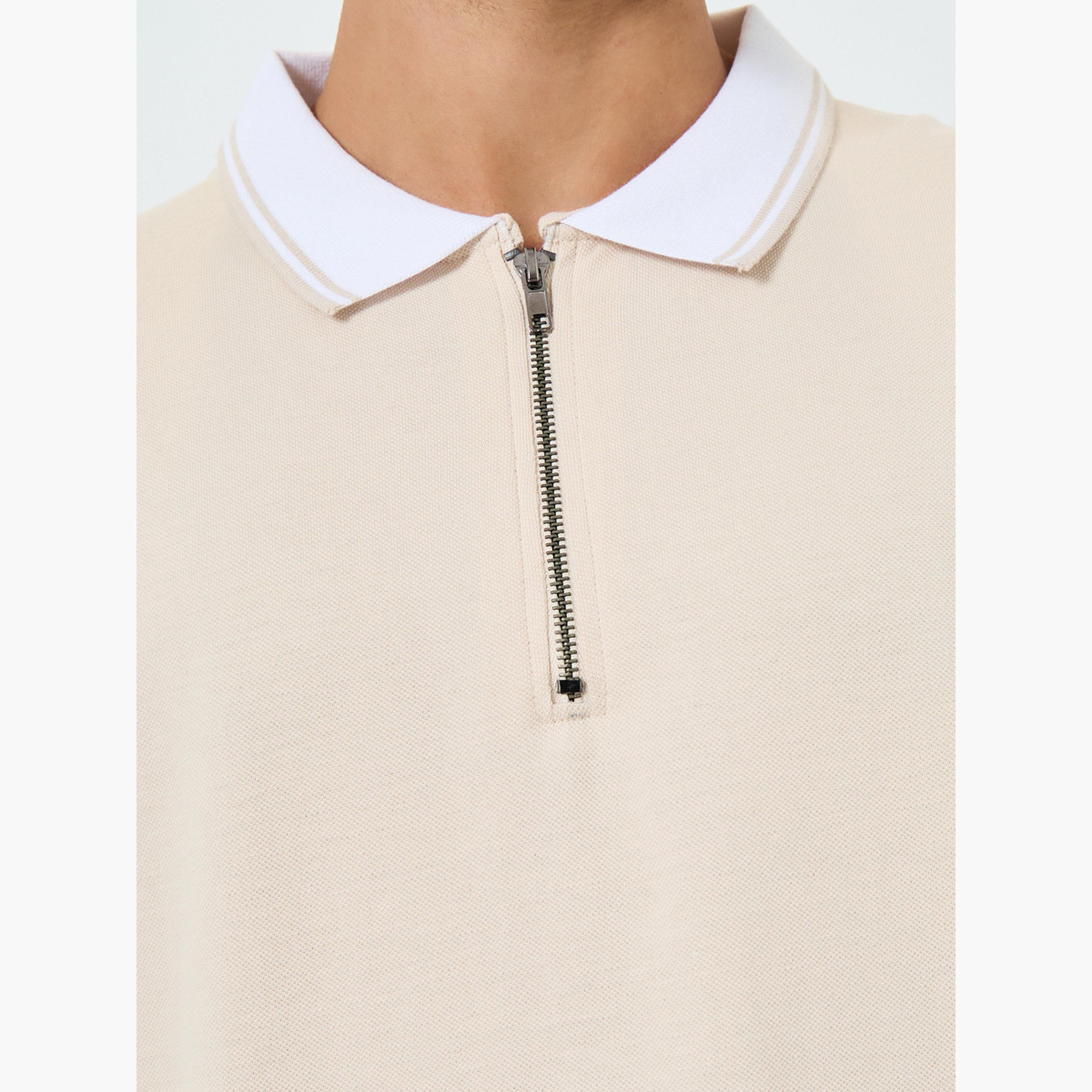 Styli Men Beige Oversize Knitted Polo-men-clothing-tshirtsandpolos-polos-image-4