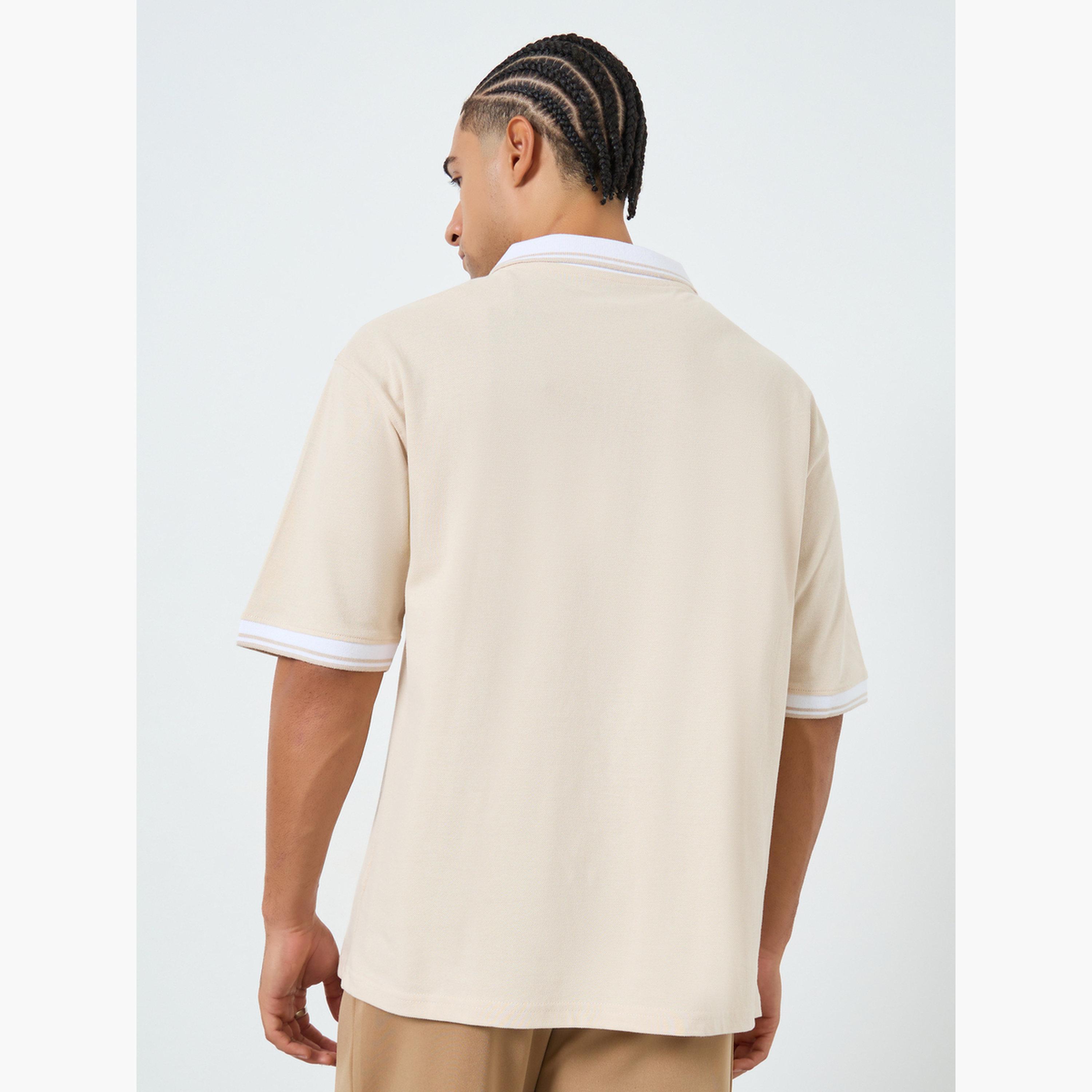 تيشيرت بولو محبوك بقصة واسعة-men-clothing-tshirtsandpolos-polos-image-5