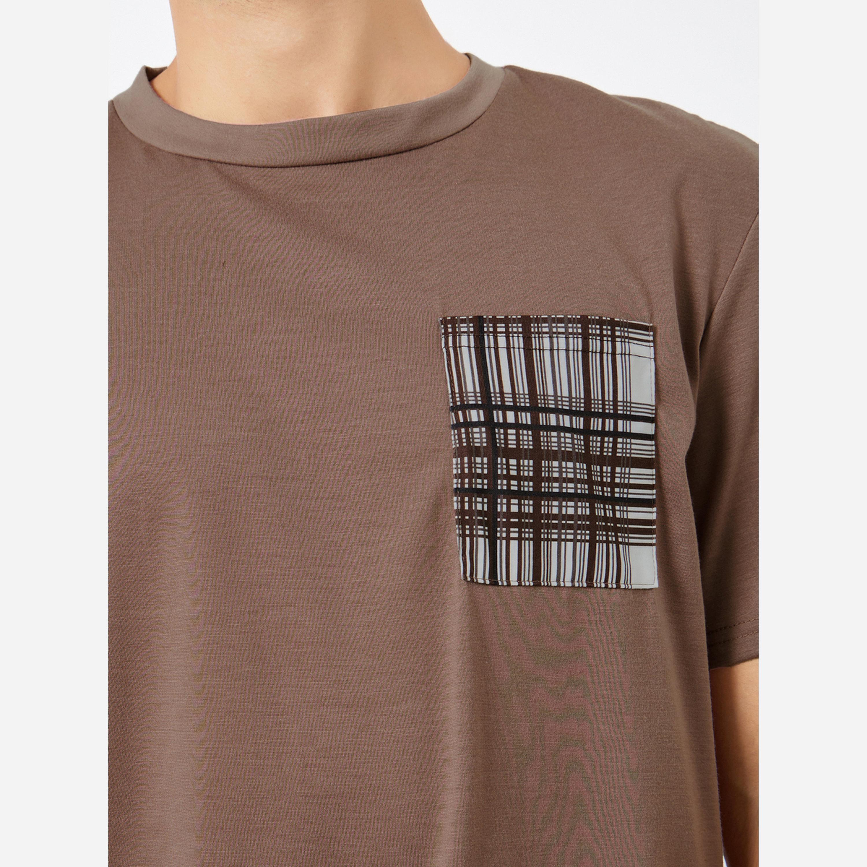 Styli Men Checked Relaxed Fit T-Shirt and Shorts Set-men-clothing-nightwear-sets-image-3