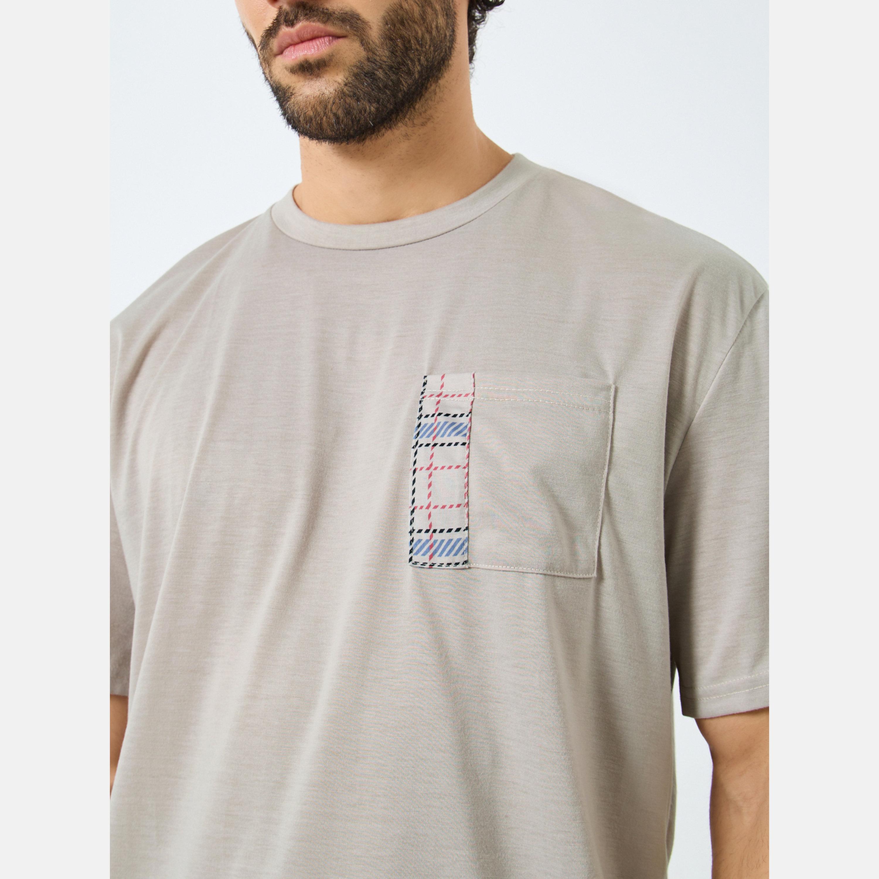 Styli Men Relaxed Fit Minimal Print T-Shirt and Shorts Set-men-clothing-nightwear-sets-image-3