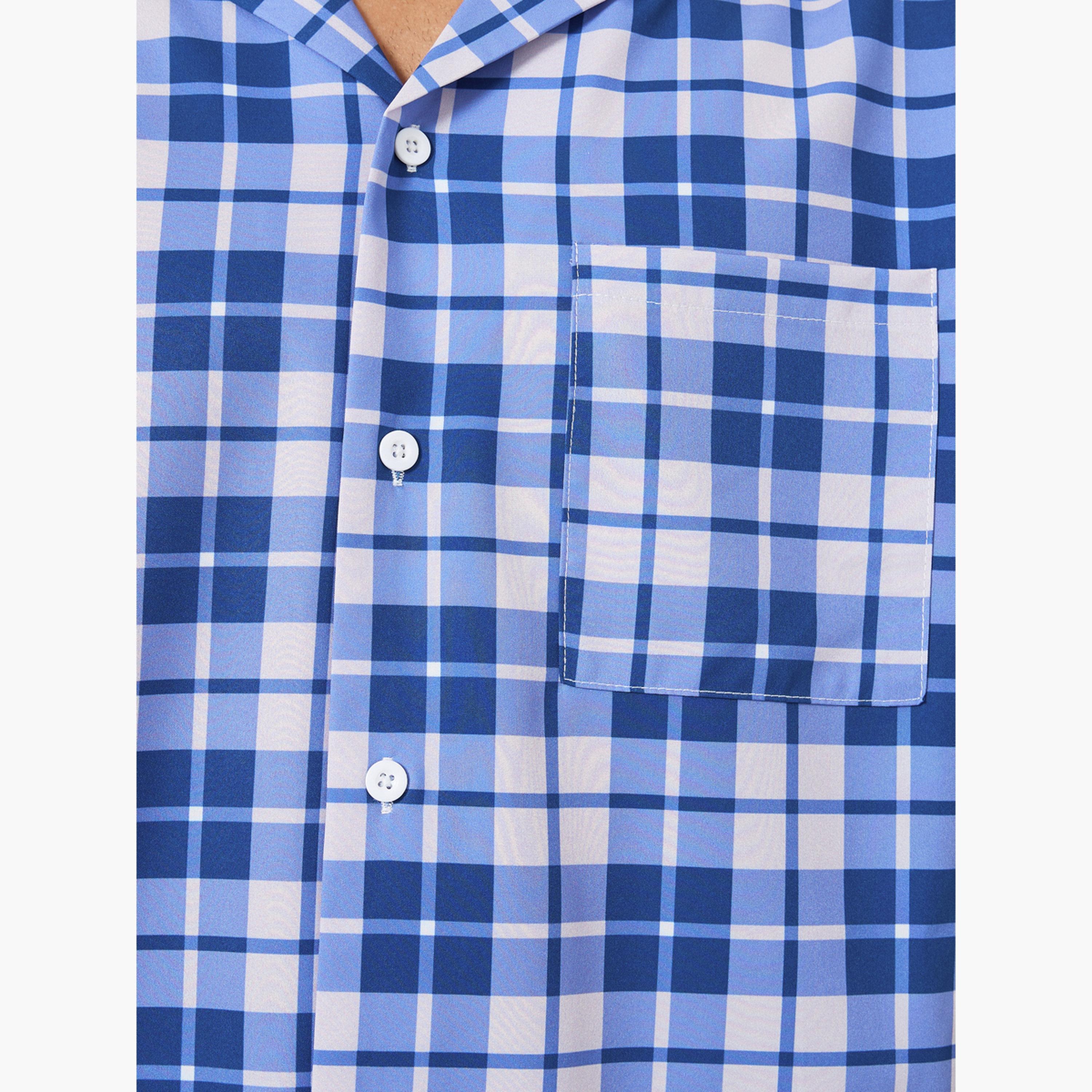 Styli Men Checked Relaxed Fit Shirt and Pyjama Set-men-clothing-nightwear-sets-image-5