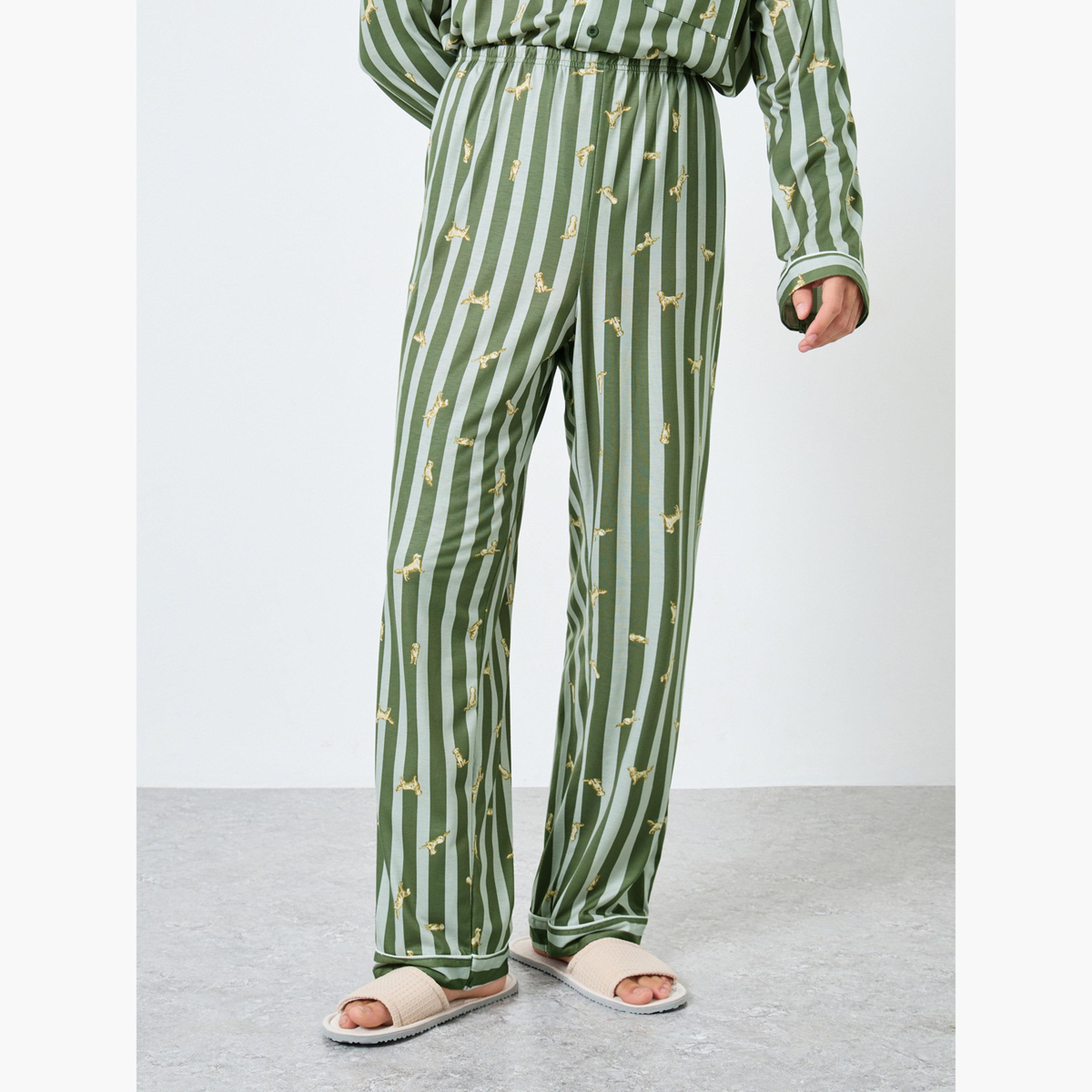 ستايلي - بيجاما مخططة للرجال مقاس واسع-men-clothing-nightwear-sets-image-5
