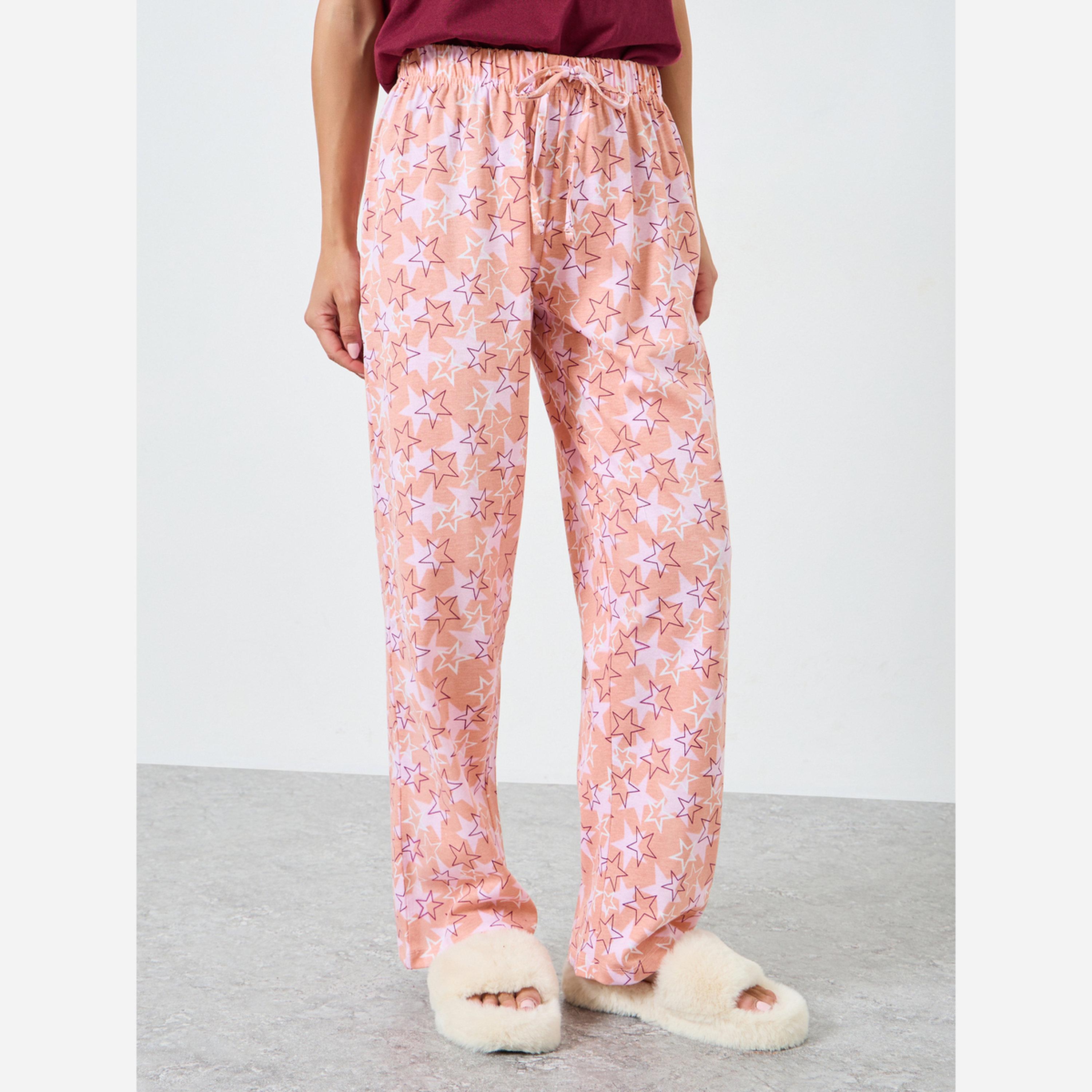 ستايلي - بيجاما قطن طبعة نجوم-women-clothing-nightwear-pyjamas-longsets-image-2
