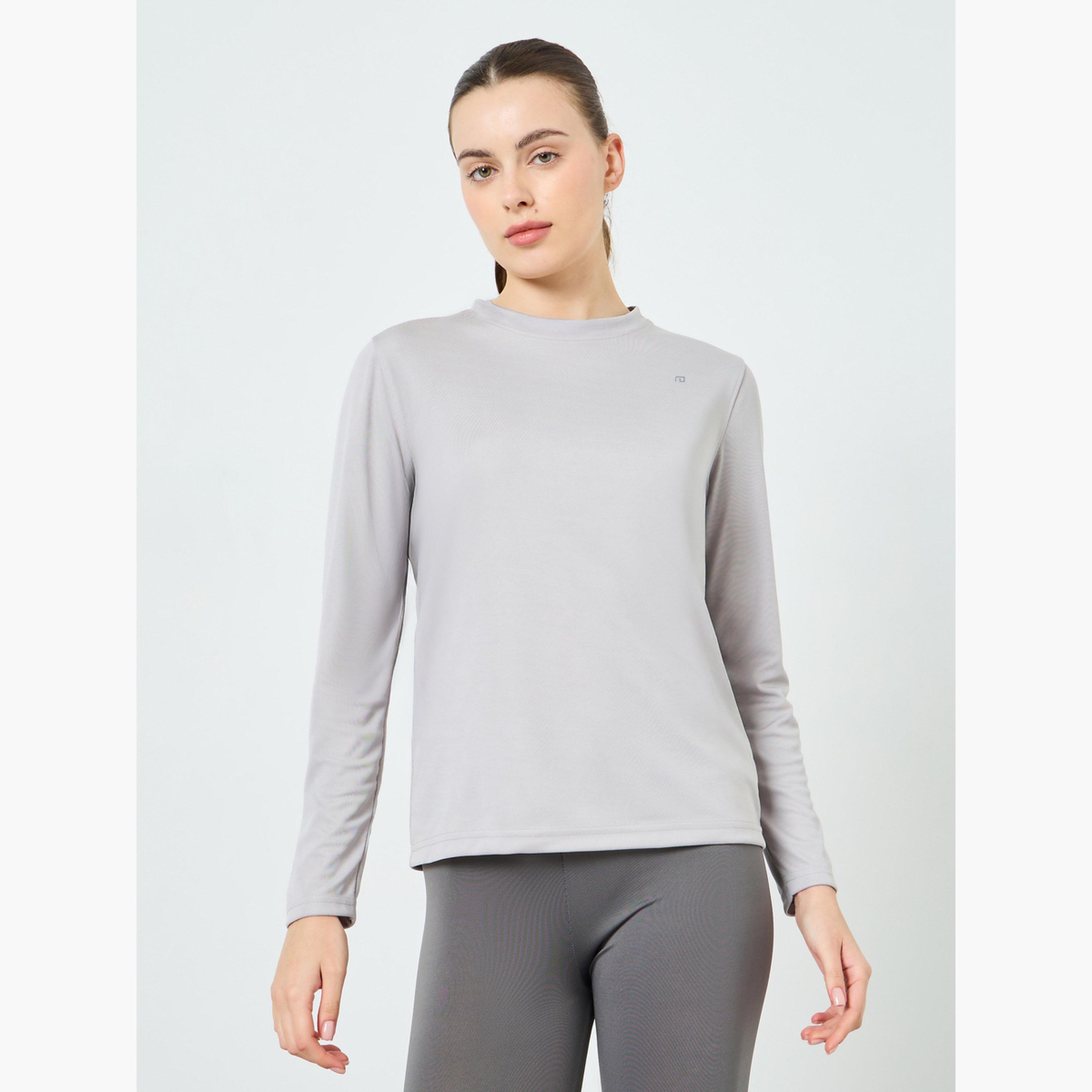 Styli Pack of 2 - Logo Long Sleeve Basic Top-women-clothing-tshirts-image-2