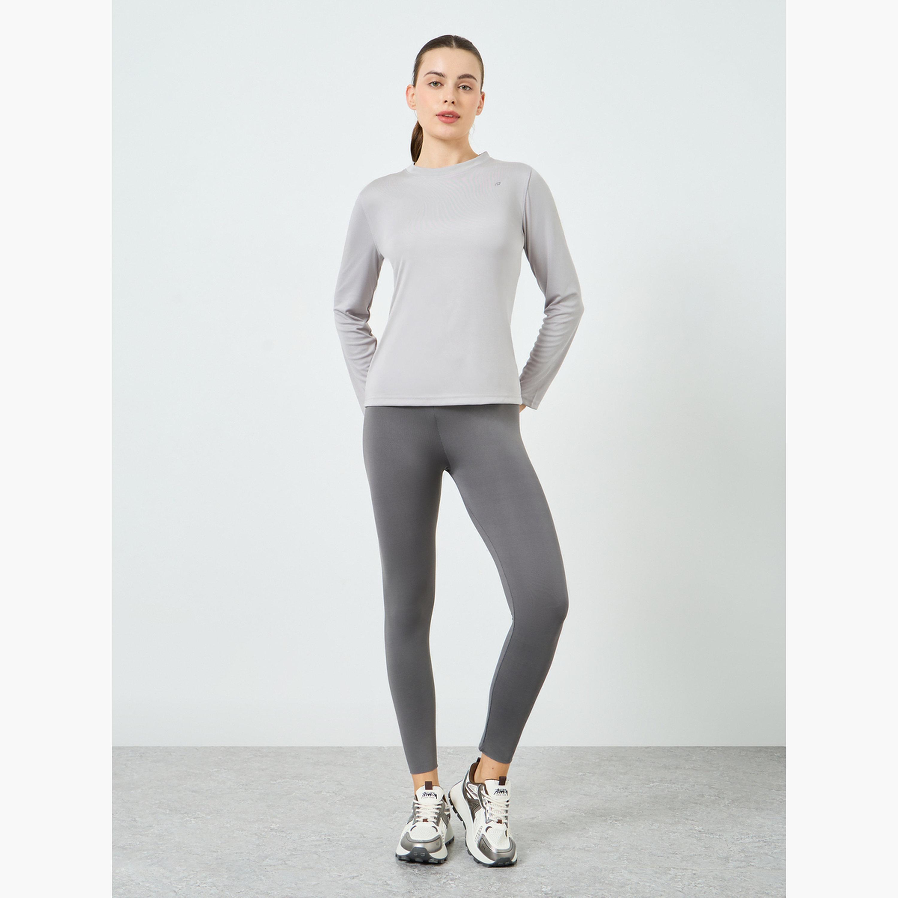 Styli Pack of 2 - Logo Long Sleeve Basic Top-women-clothing-tshirts-image-3