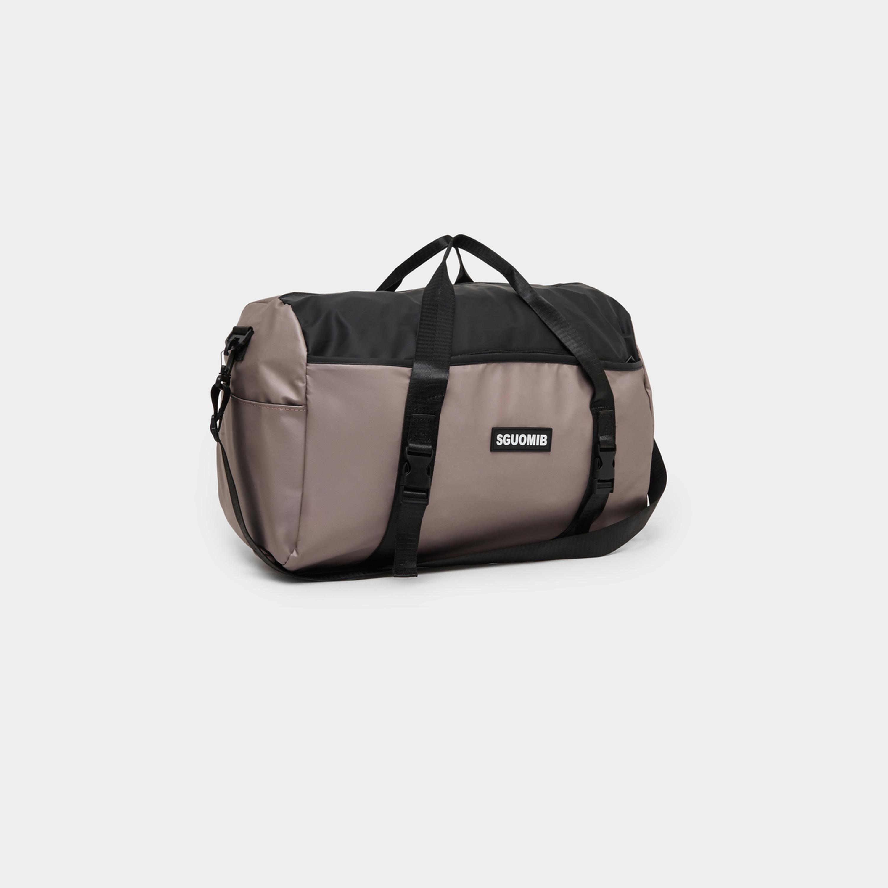 ستايلي - شنطة رياضية ثنائية اللون مع حزام كتف قابل للإزالة للنساء-travel-luggagesandbags-dufflebags-image-1