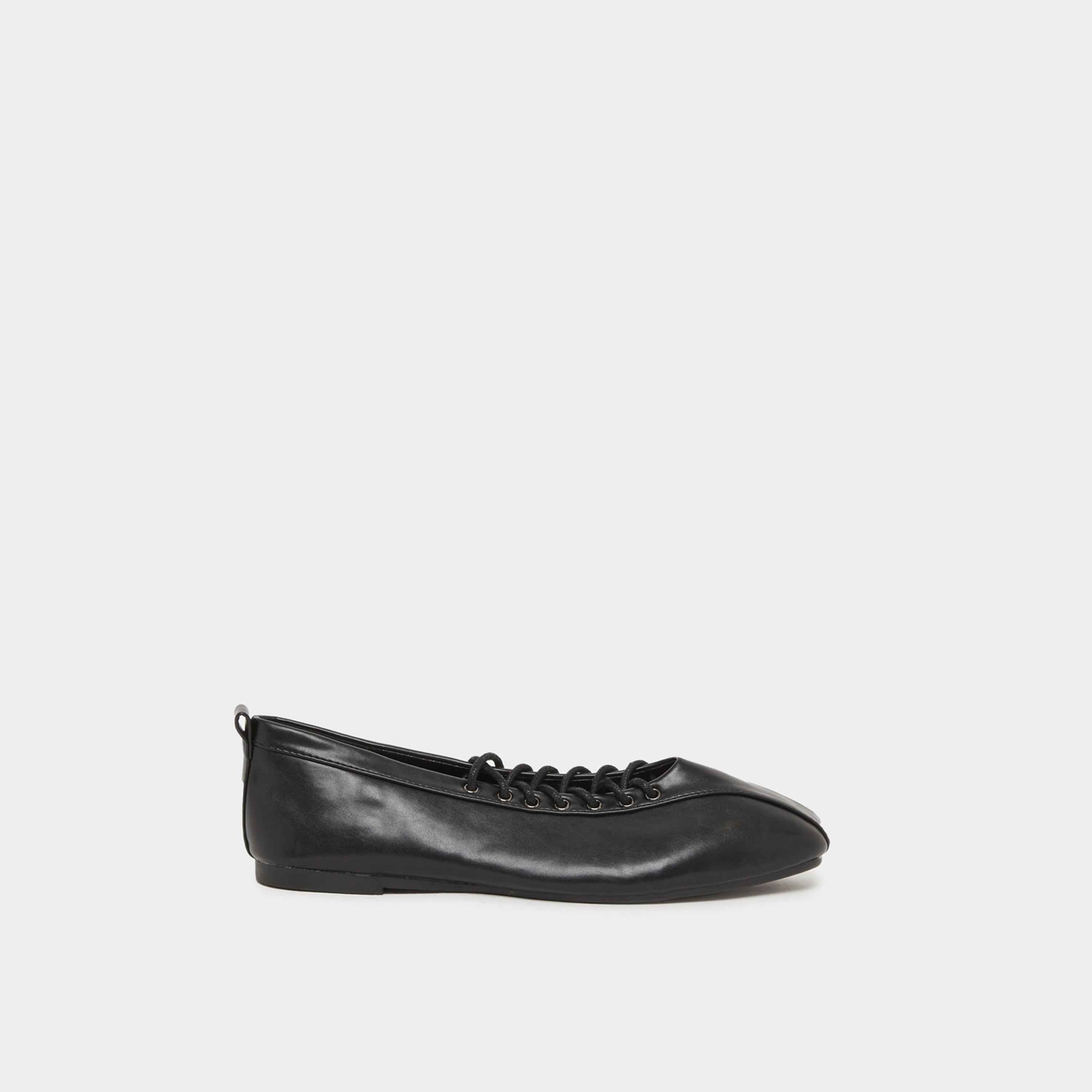 ستايلي - حذاء باليرينا من الدانتيل مع لسان سحب خلفي للنساء-women-shoes-ballerinas-image-3
