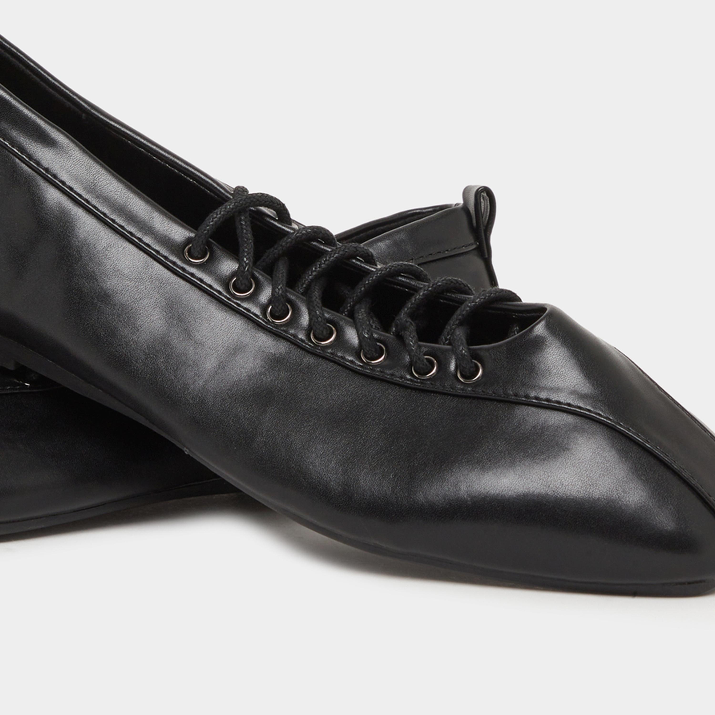 ستايلي - حذاء باليرينا من الدانتيل مع لسان سحب خلفي للنساء-women-shoes-ballerinas-image-4