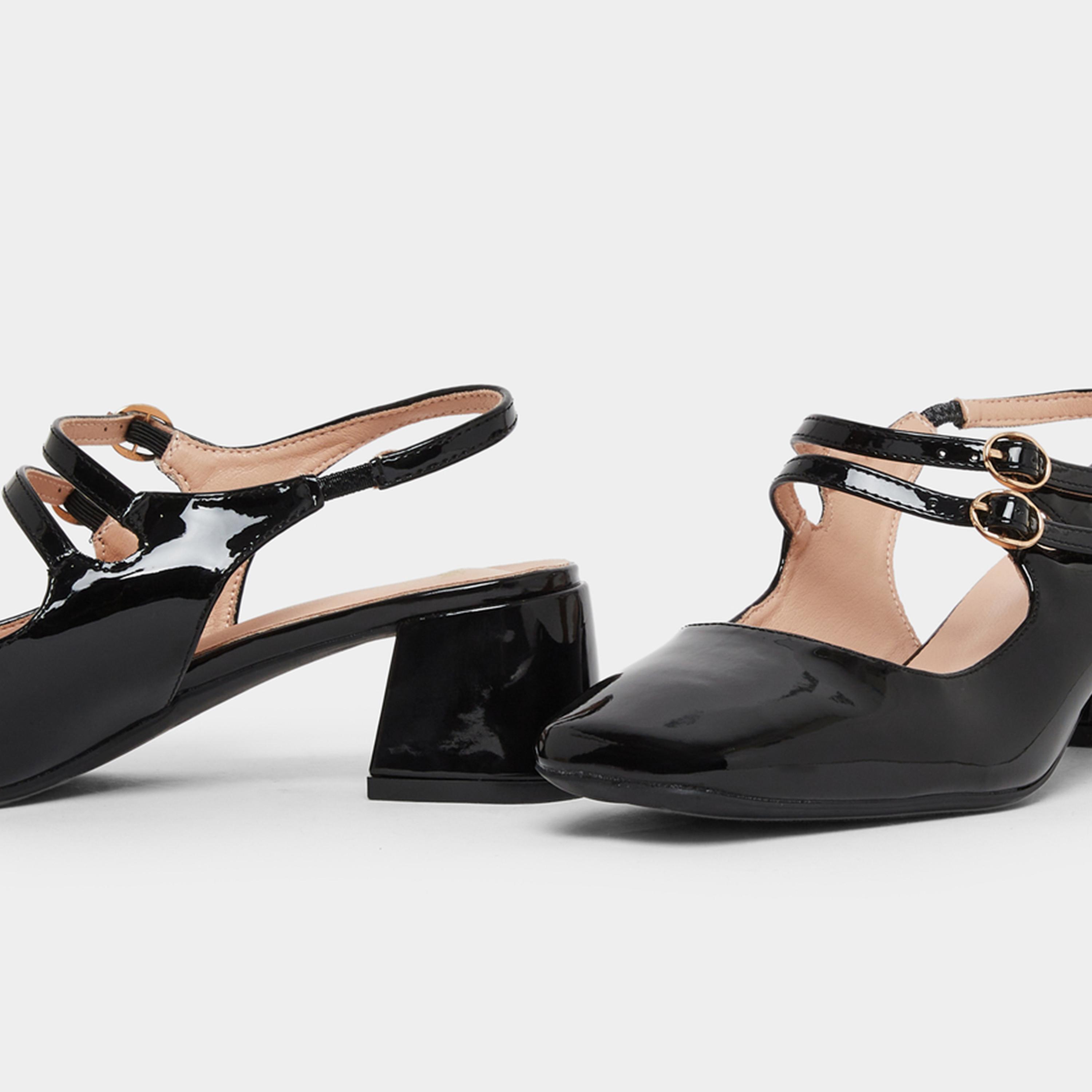 ستايلي - حذاء ماري جين بكعب عريض أسود لامع للنساء-women-shoes-sandals-heeled-image-4