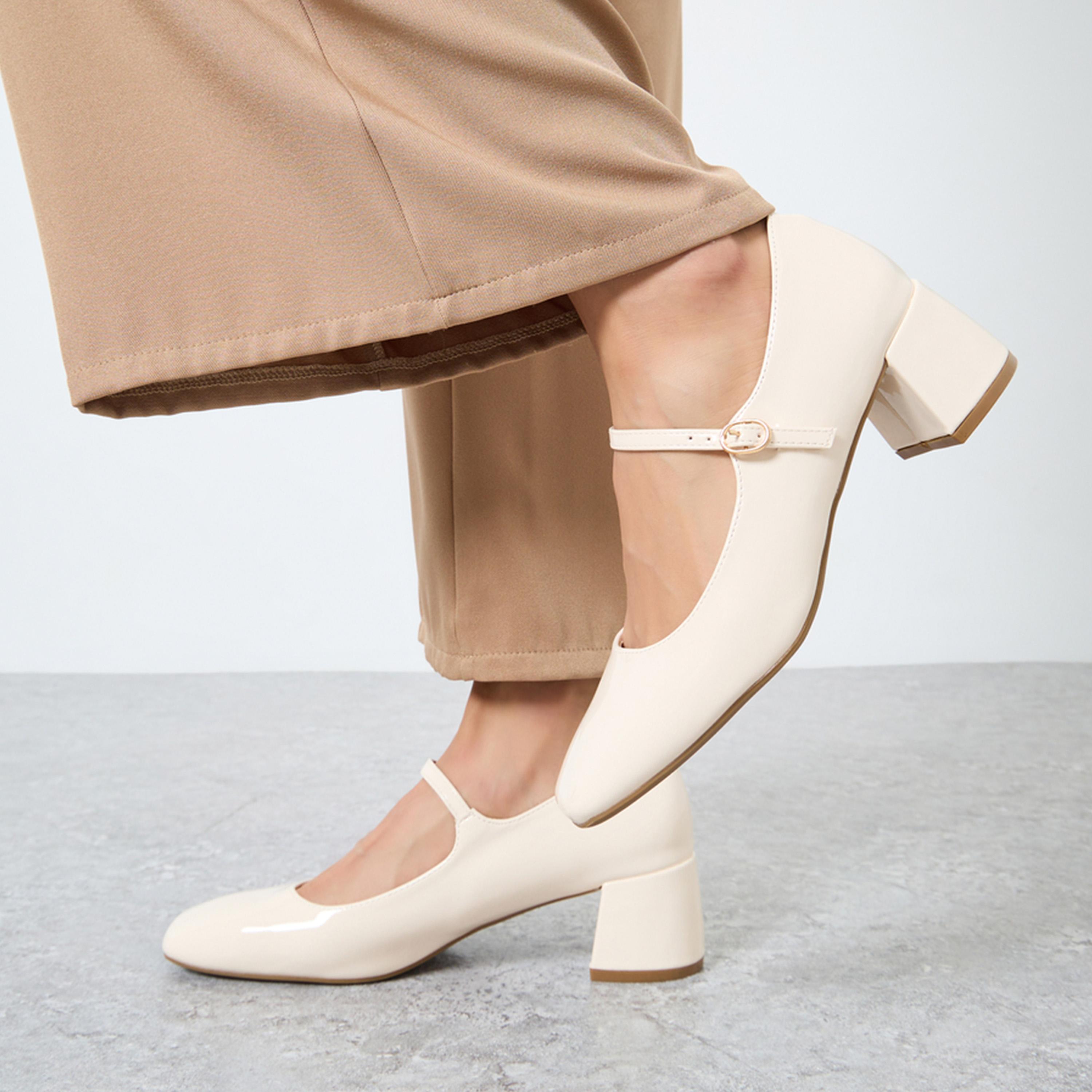 Styli Women Off White Patent Mary Jane Shoes-women-shoes-ballerinas-image-2