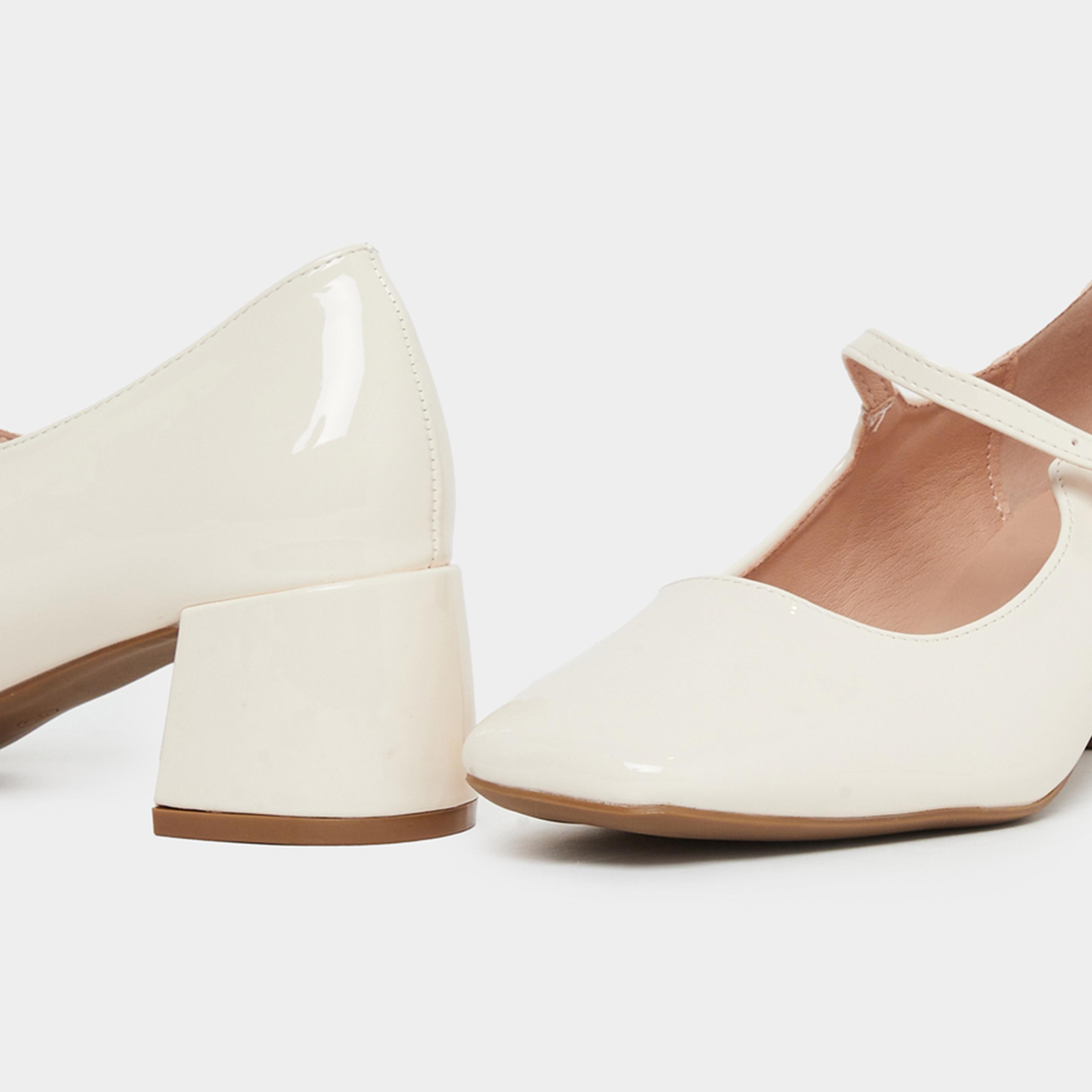 Styli Women Off White Patent Mary Jane Shoes-women-shoes-ballerinas-image-4