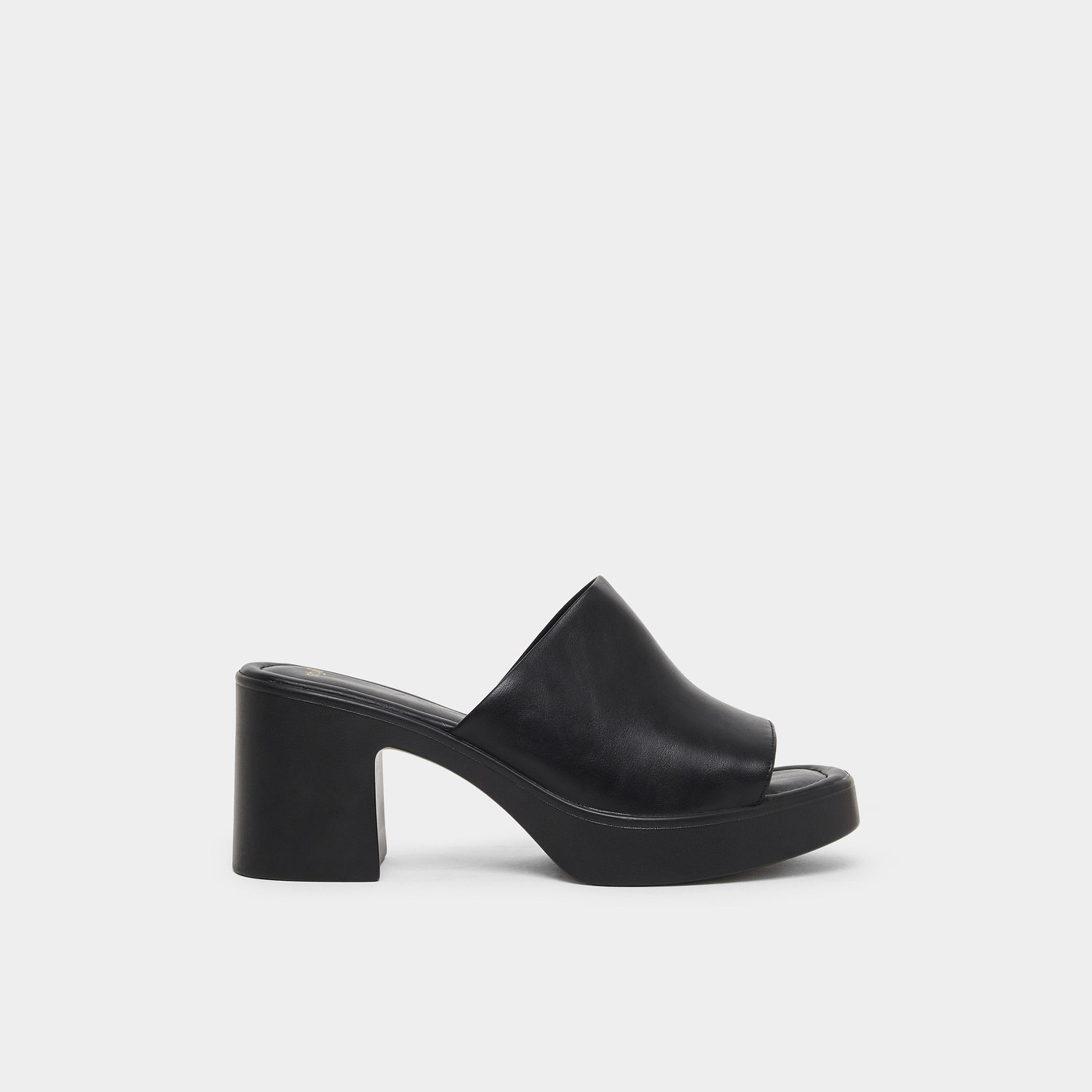 ستايلي - حذاء نسائي أسود بكعب سميك ونعل سميك-women-shoes-sandals-heeled-image-2