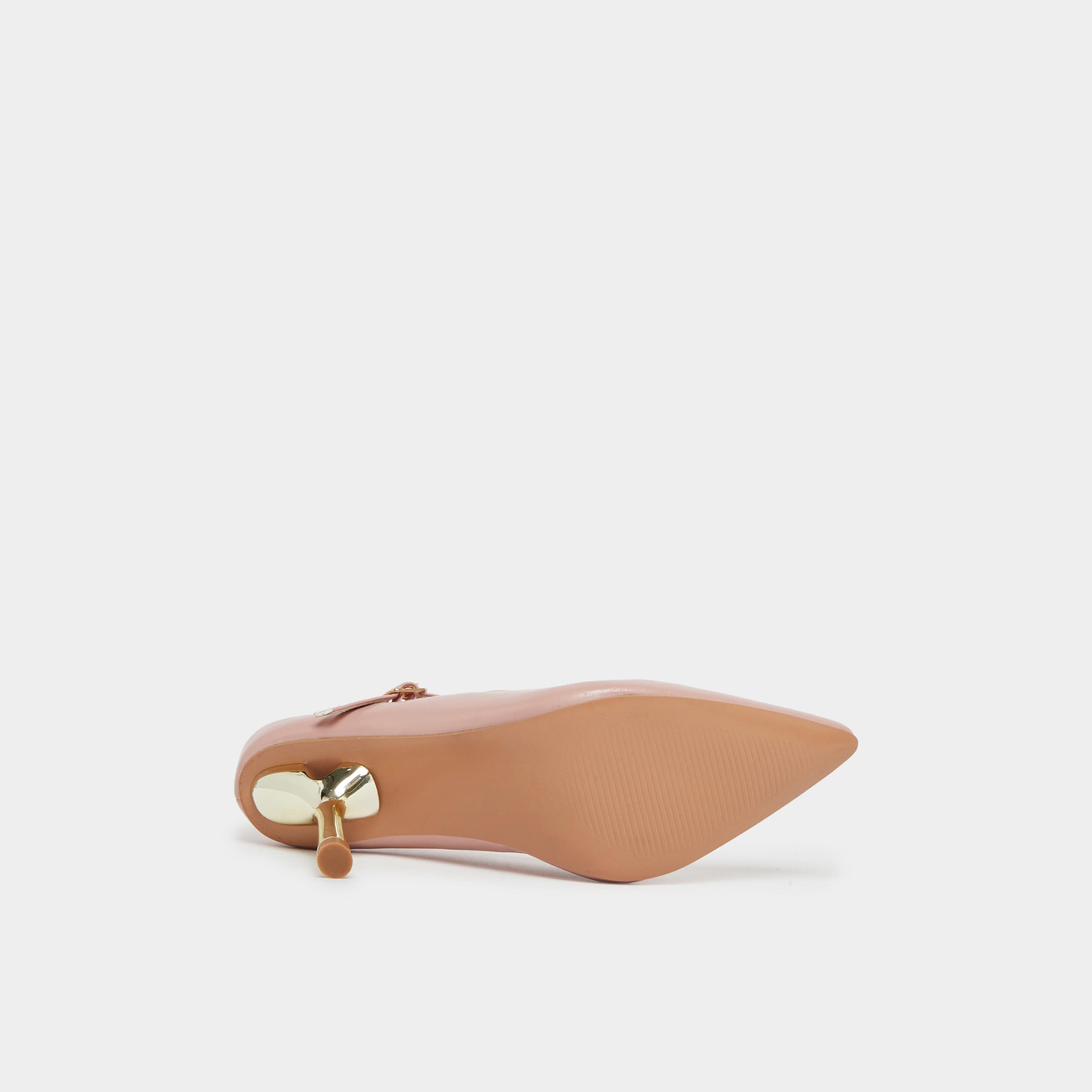 ستايلي - حذاء ماري جين نسائي لون وردي بمقدمة مدببة-women-shoes-sandals-heeled-image-6