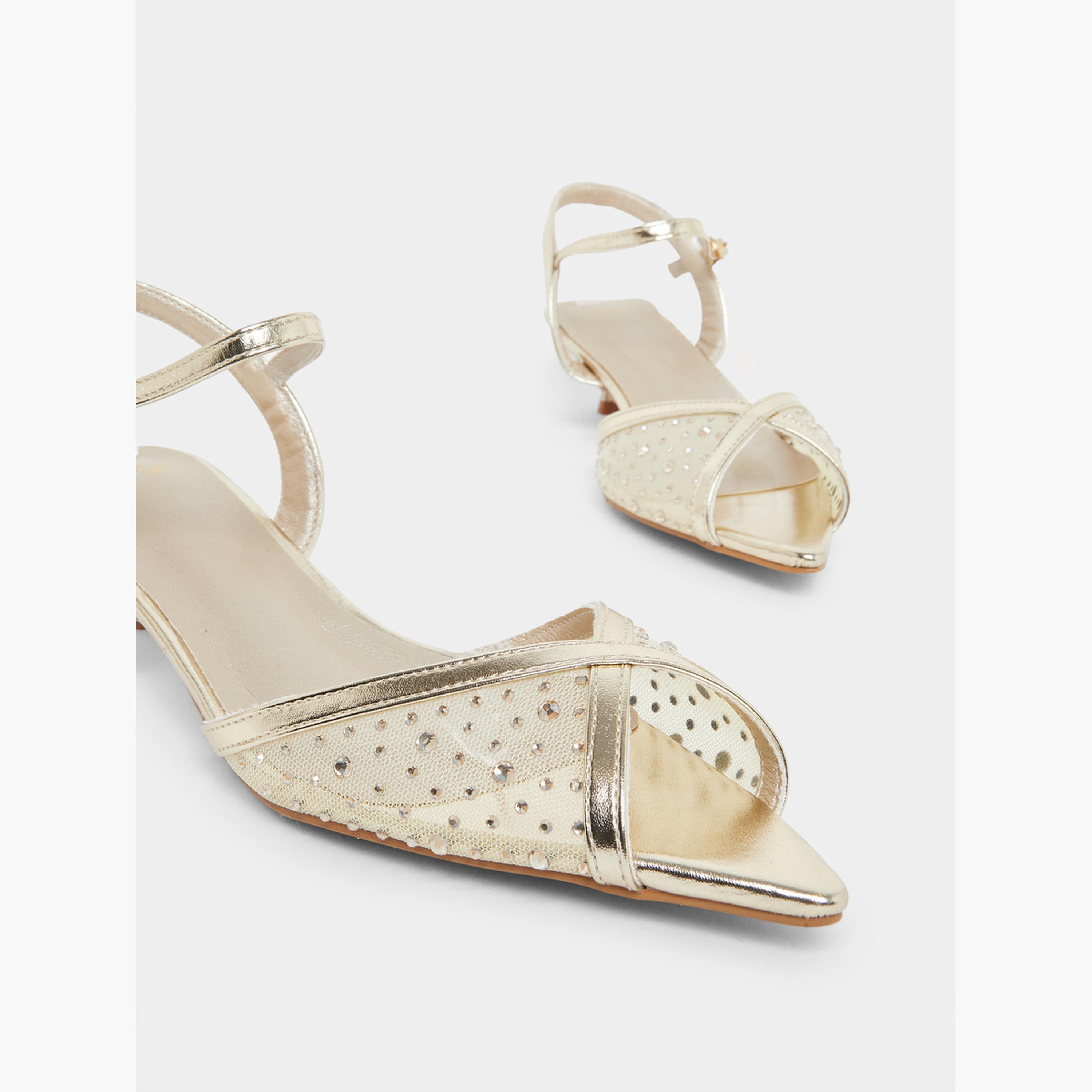 Styli Embellished Vamp Low Heel Sandals-women-shoes-sandals-heeled-image-3